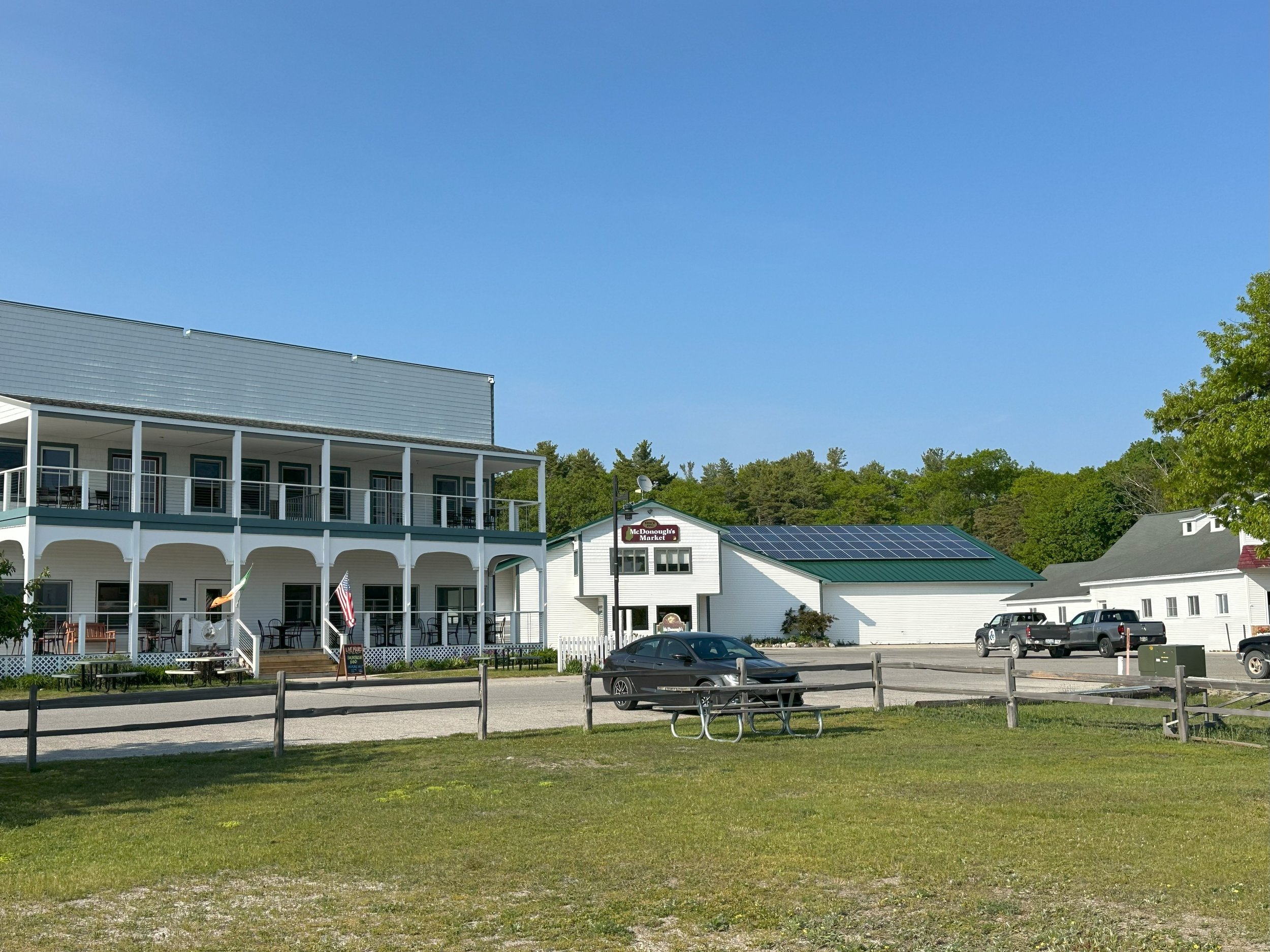Cute shot of the the grocery store and a favorite restaurant on Beaver Island
