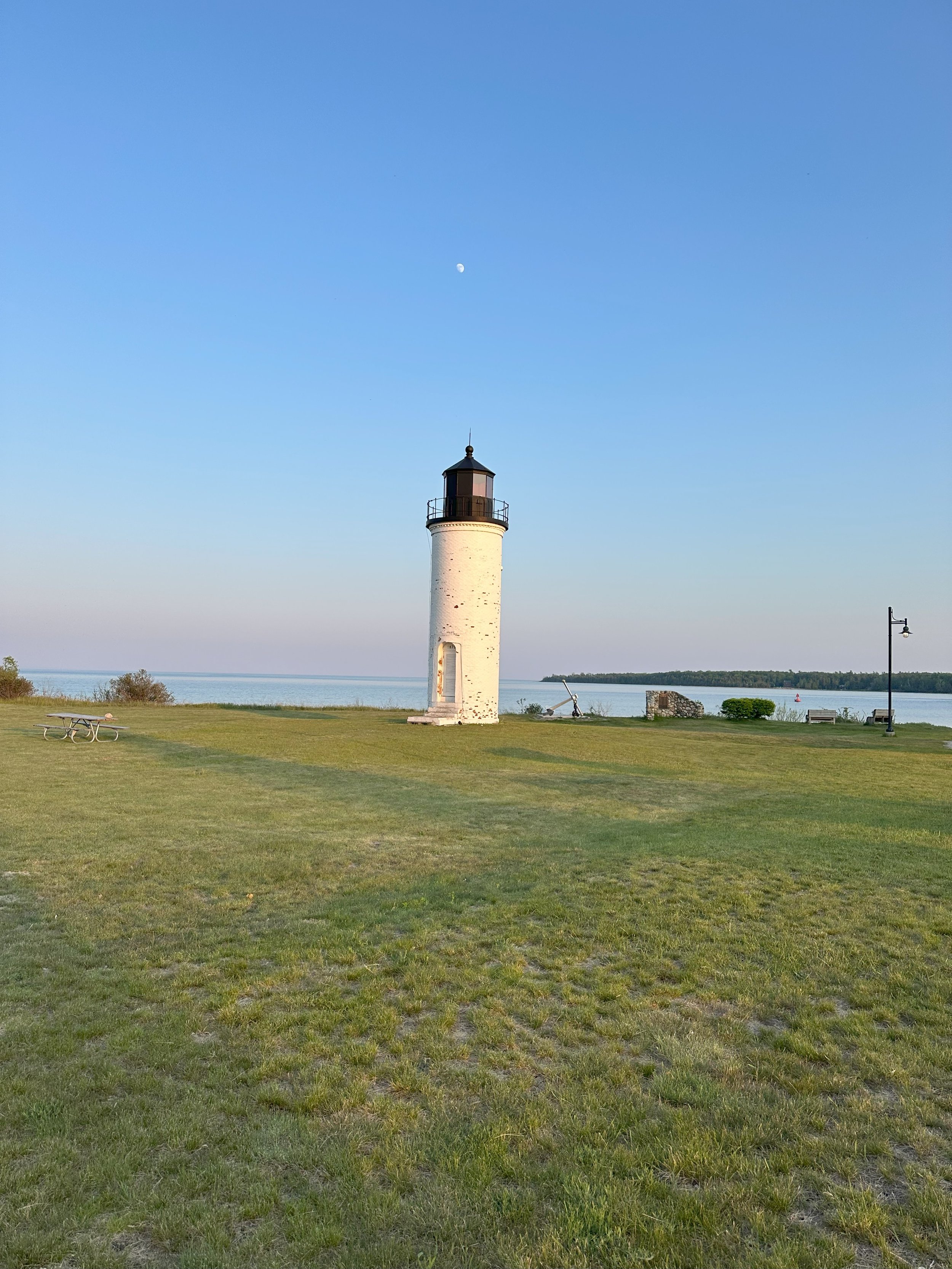 Light house at entrance to St. James Harbor