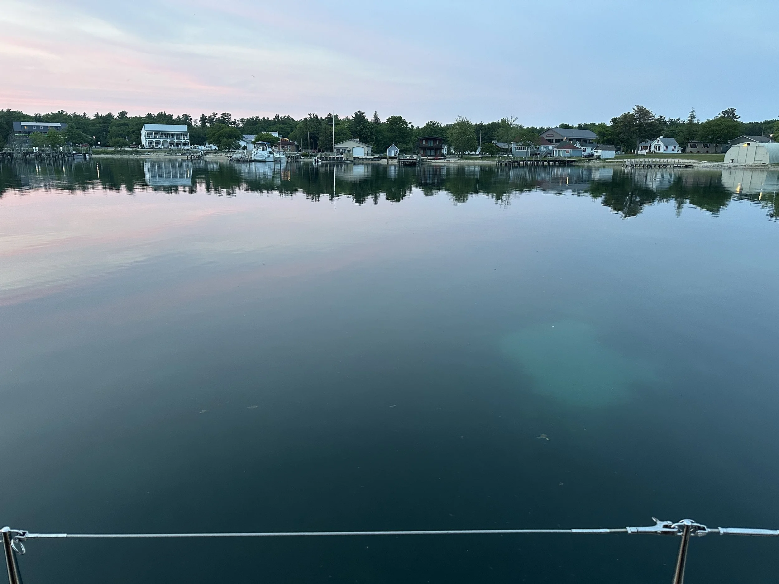 The water is glass