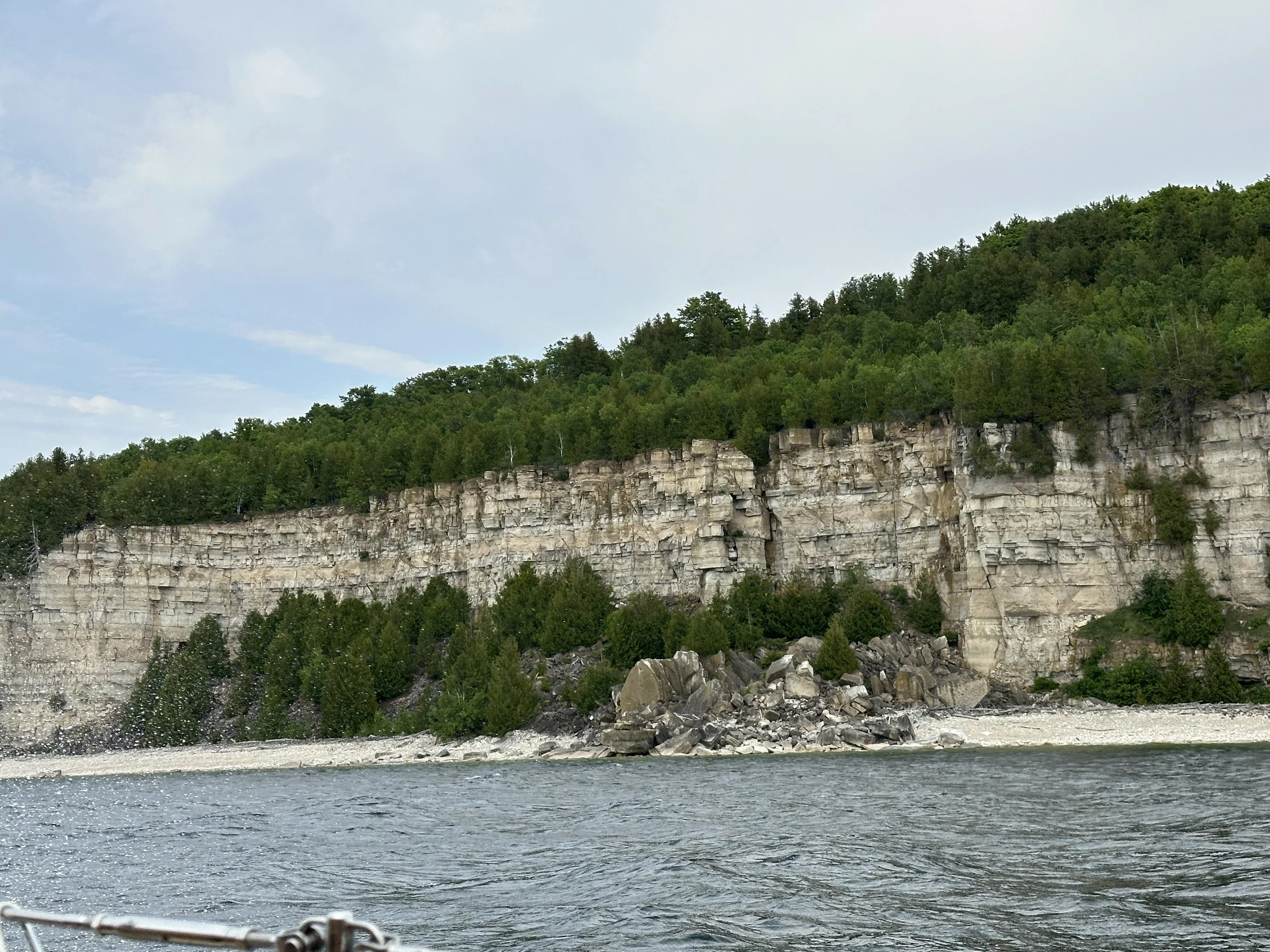 You can see where the cliff gave way a long time ago