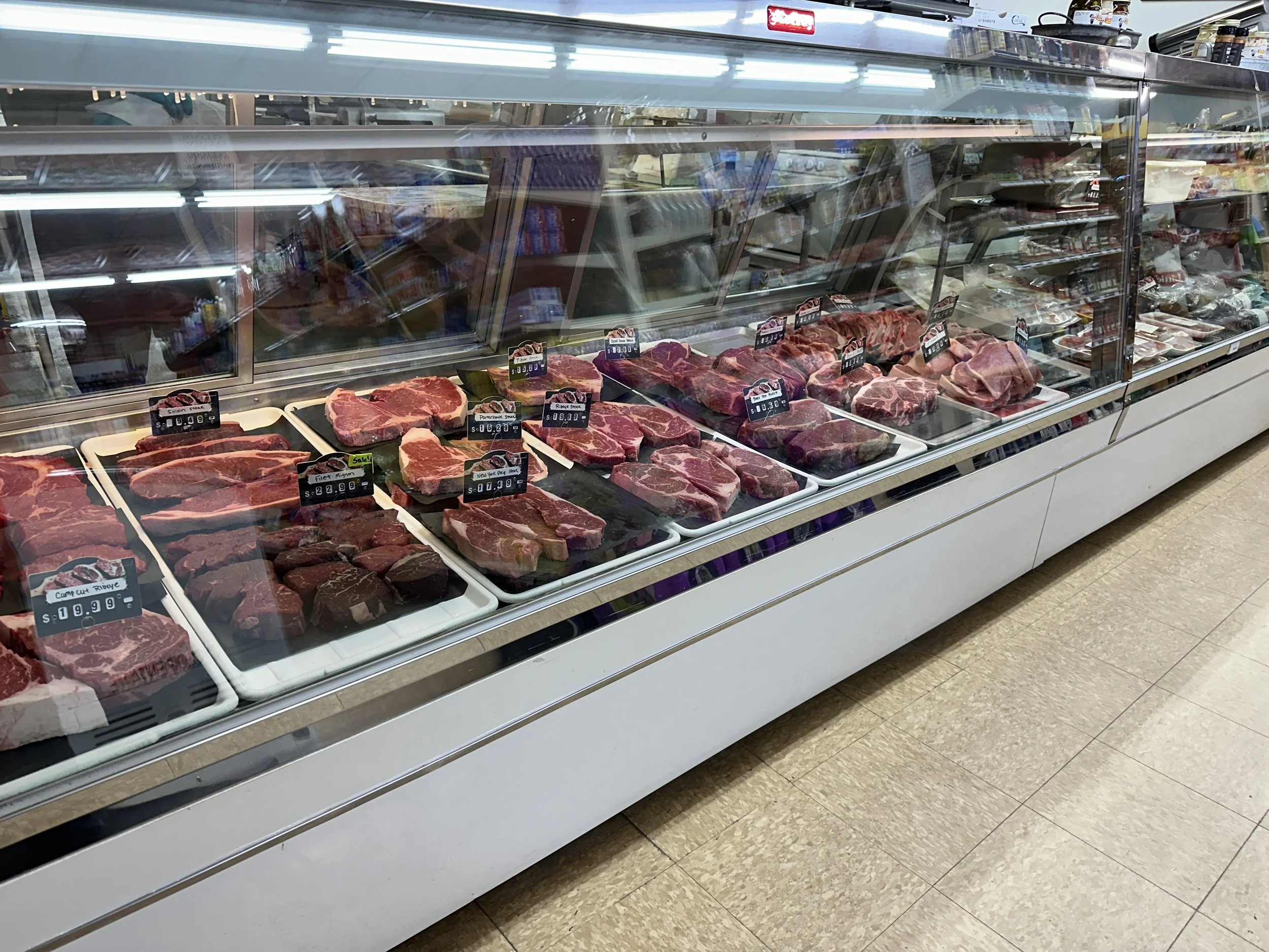 Not a bad meat counter for a town of 187!