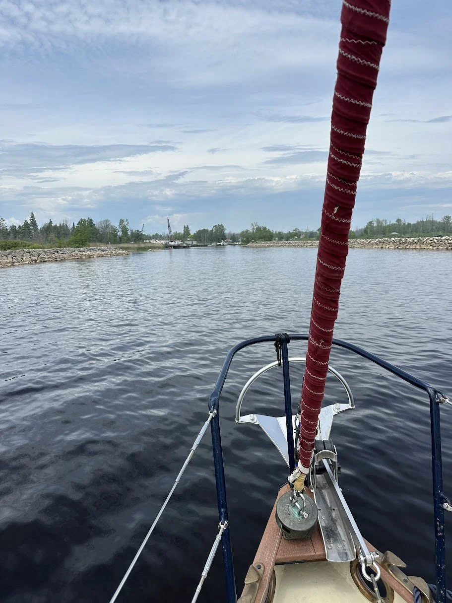 Coming in the channel at Cedar River