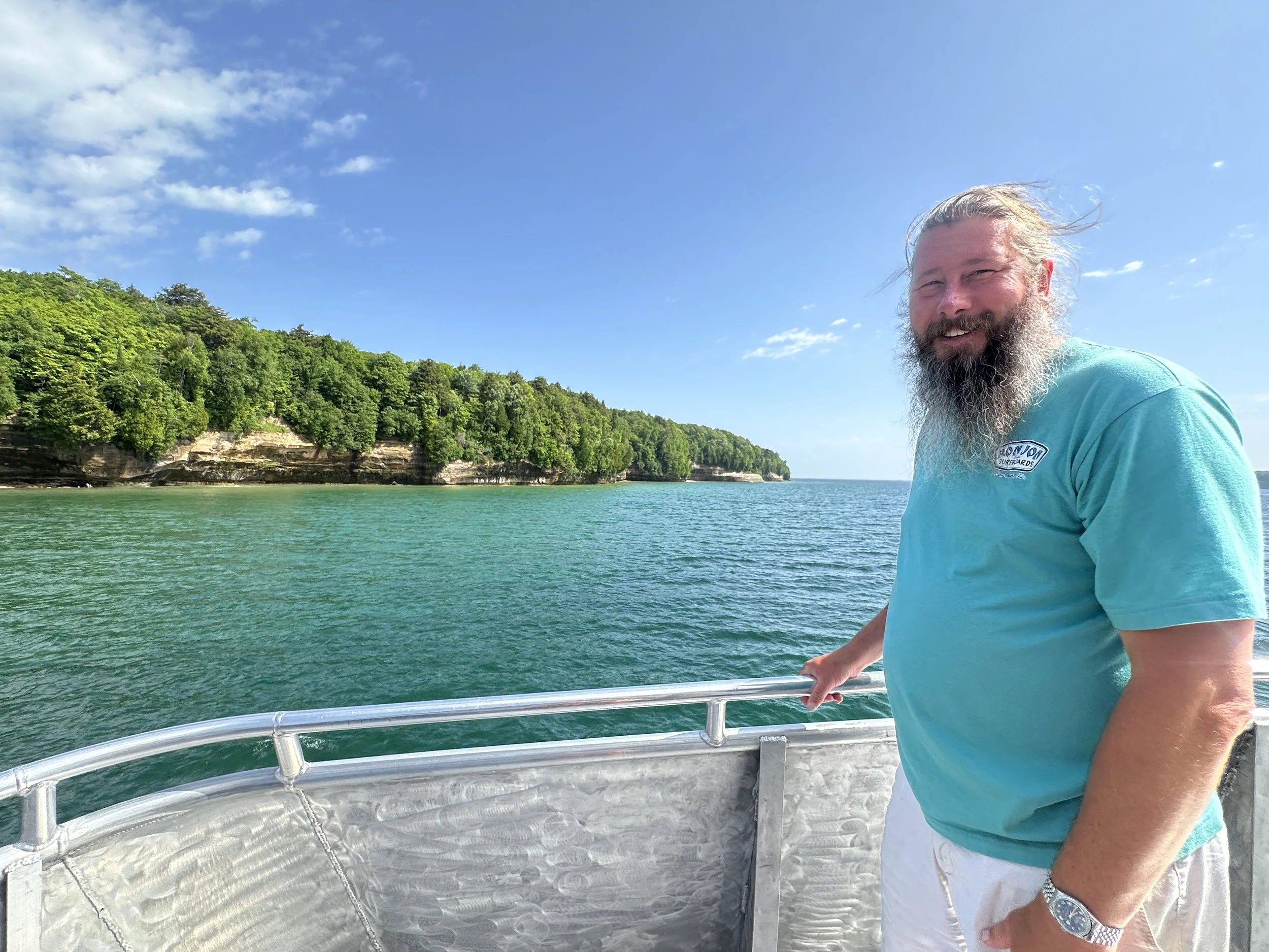 Captain and rock formations
