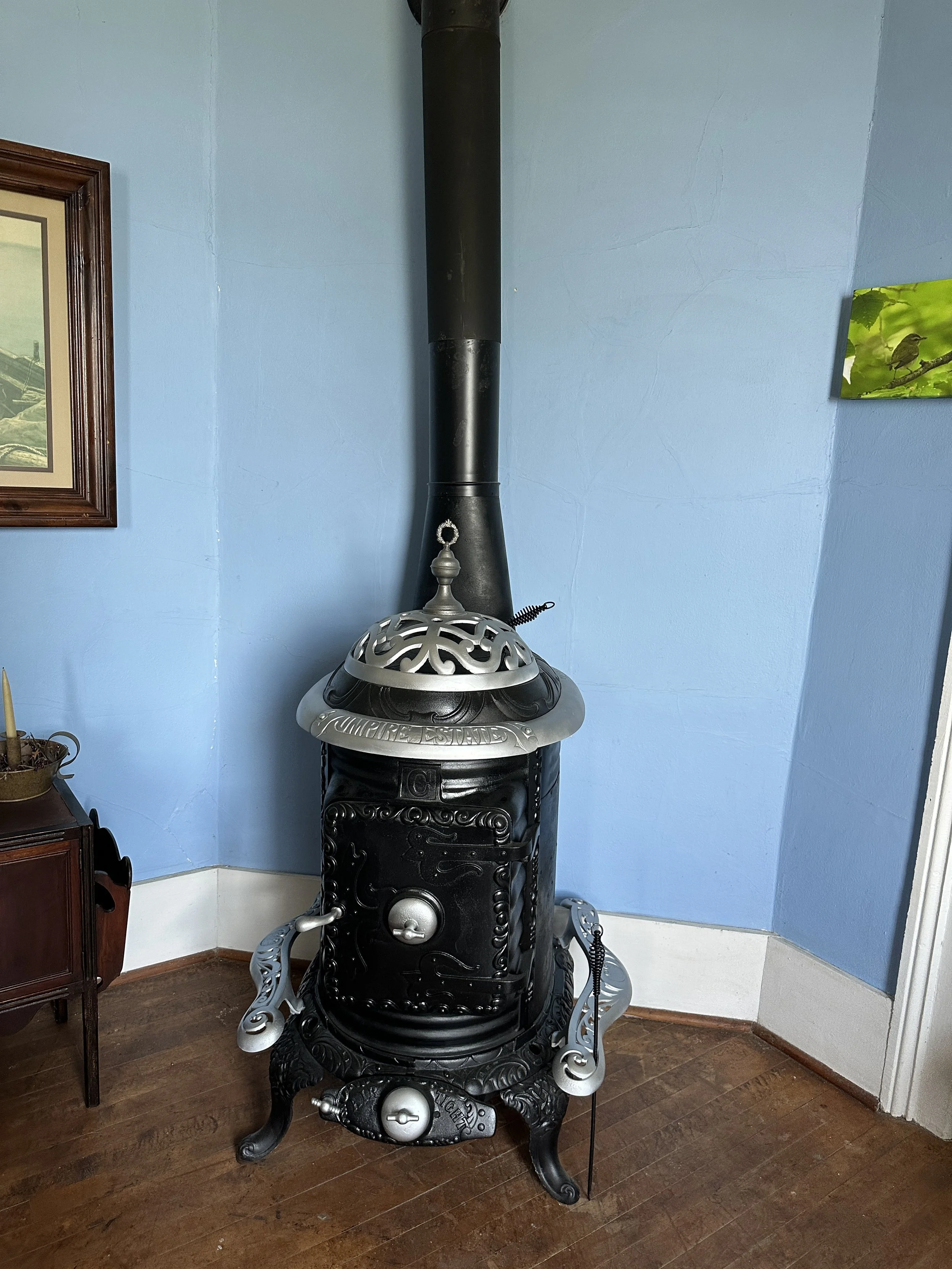 Old, but only now decorative, wood stove