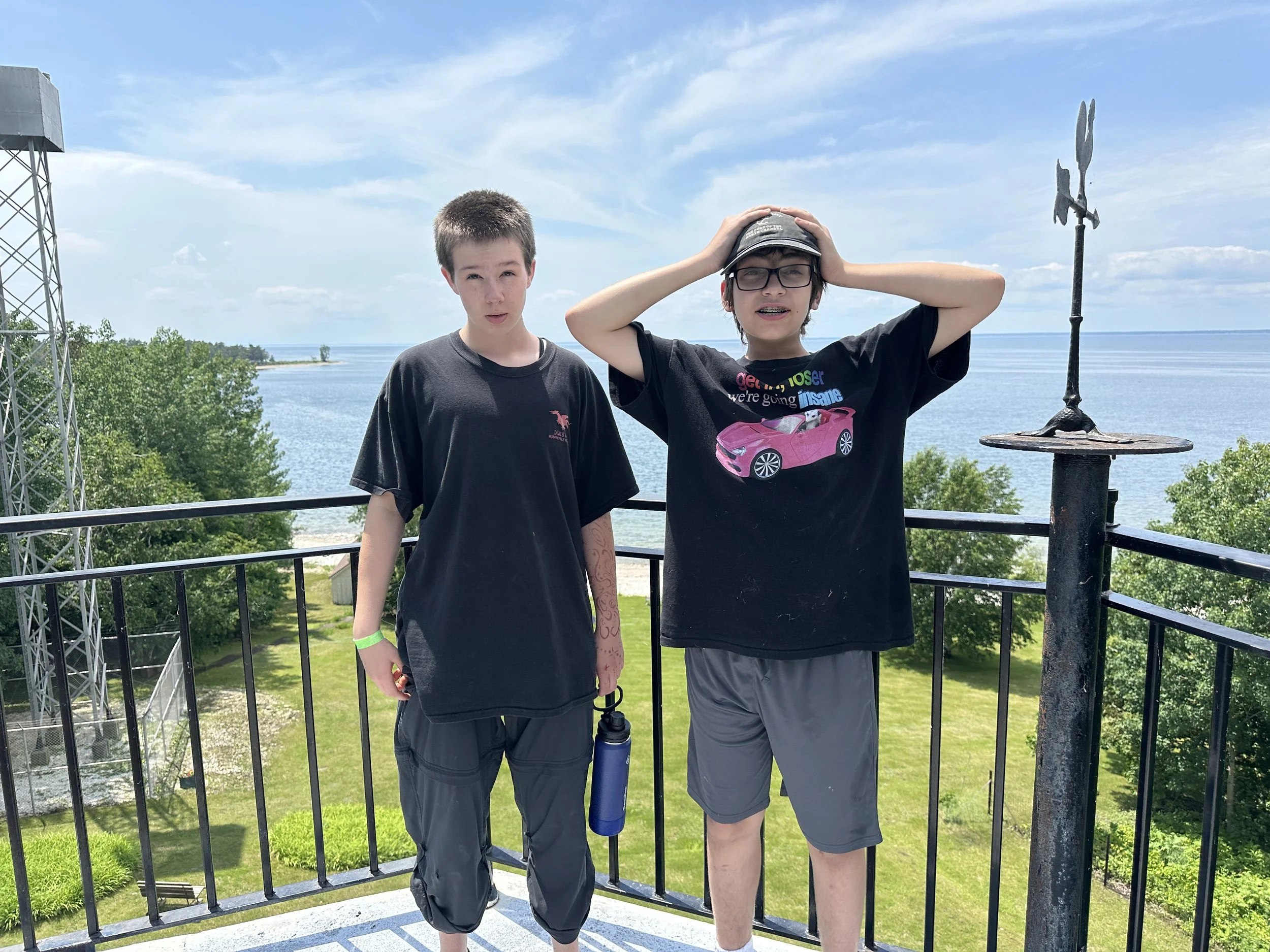 Shock and awe at the top of the lighhouse