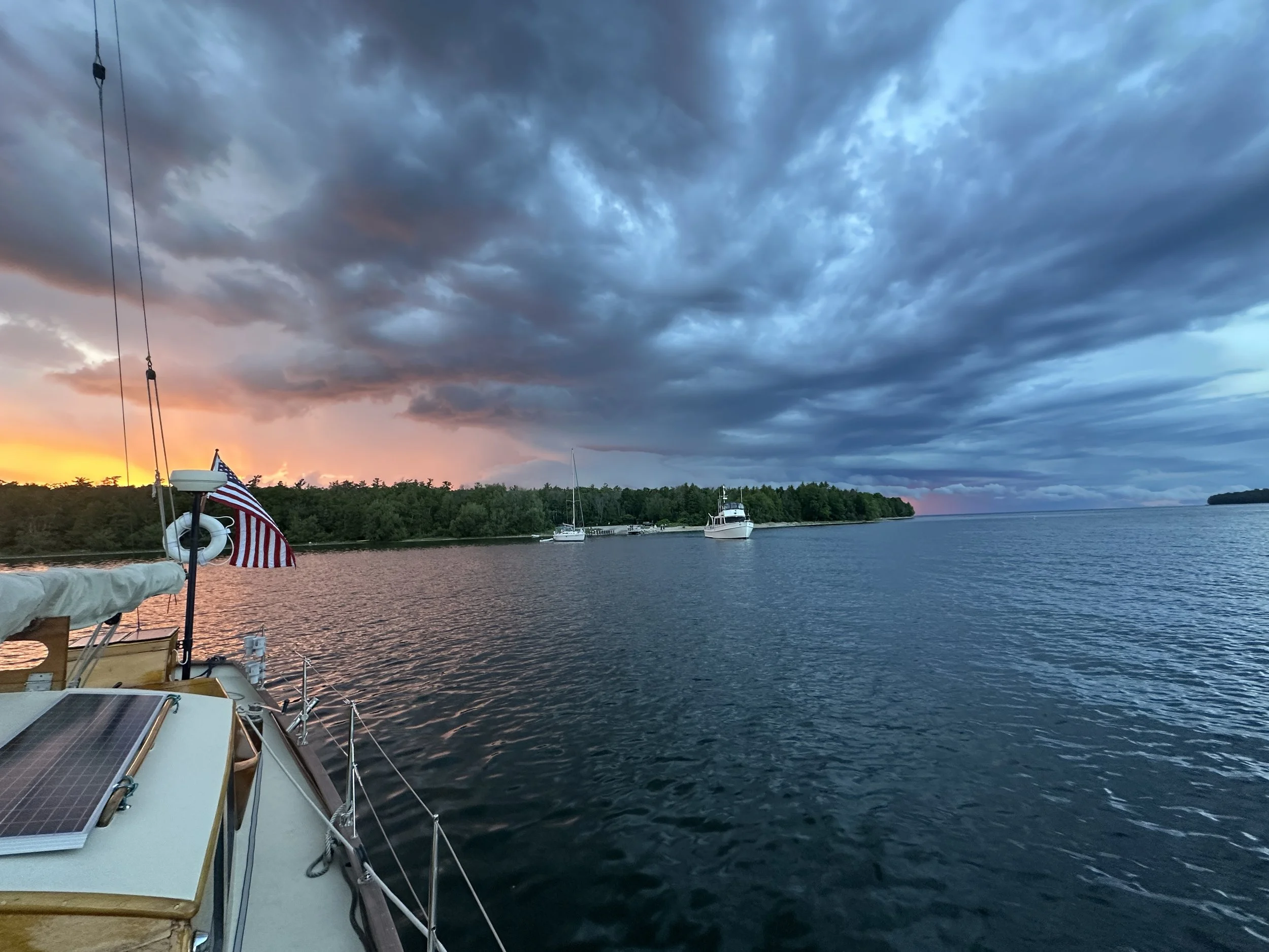 Beautiful stormy sky sunset