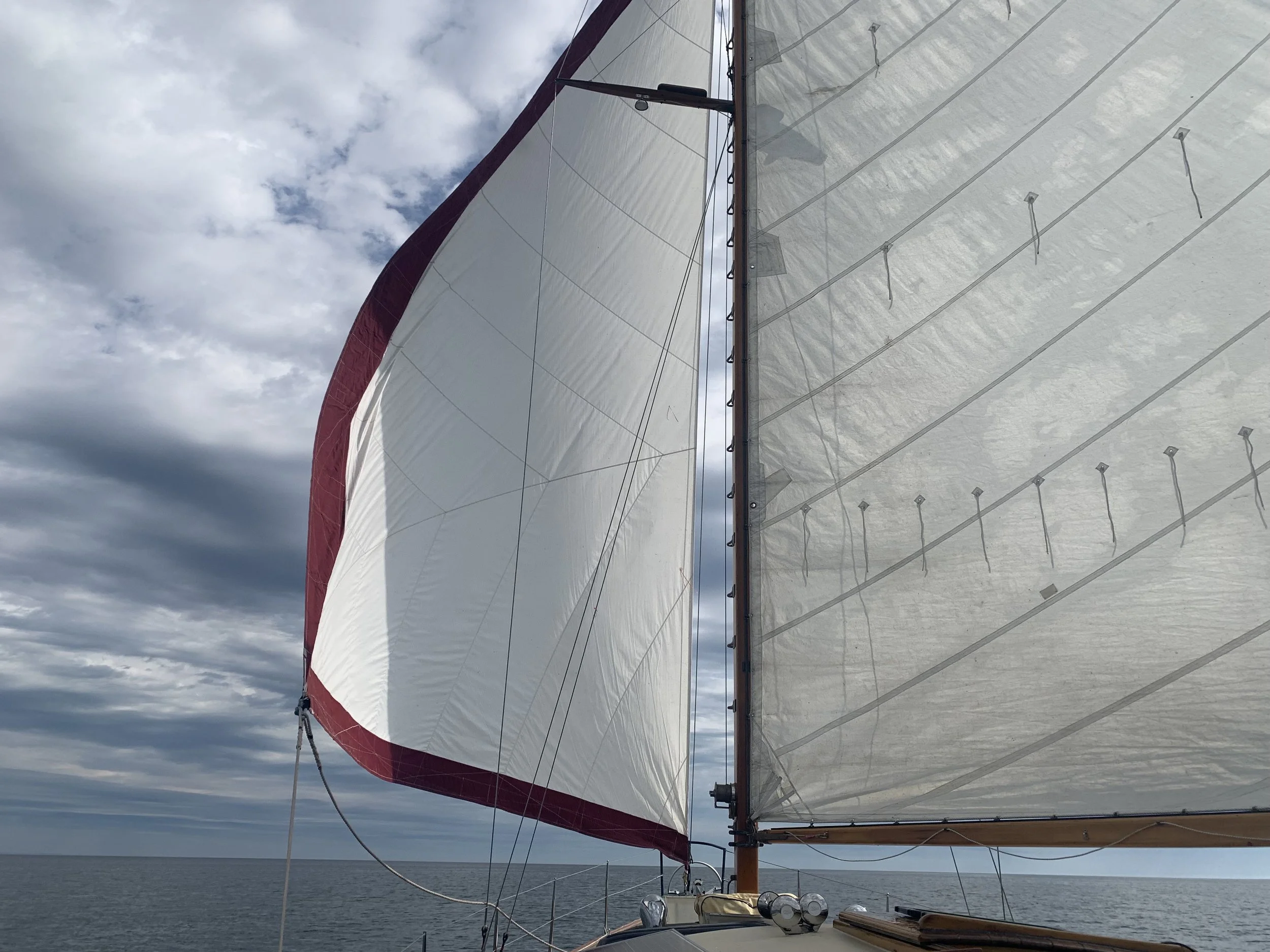 Wing to wing downwind sailing