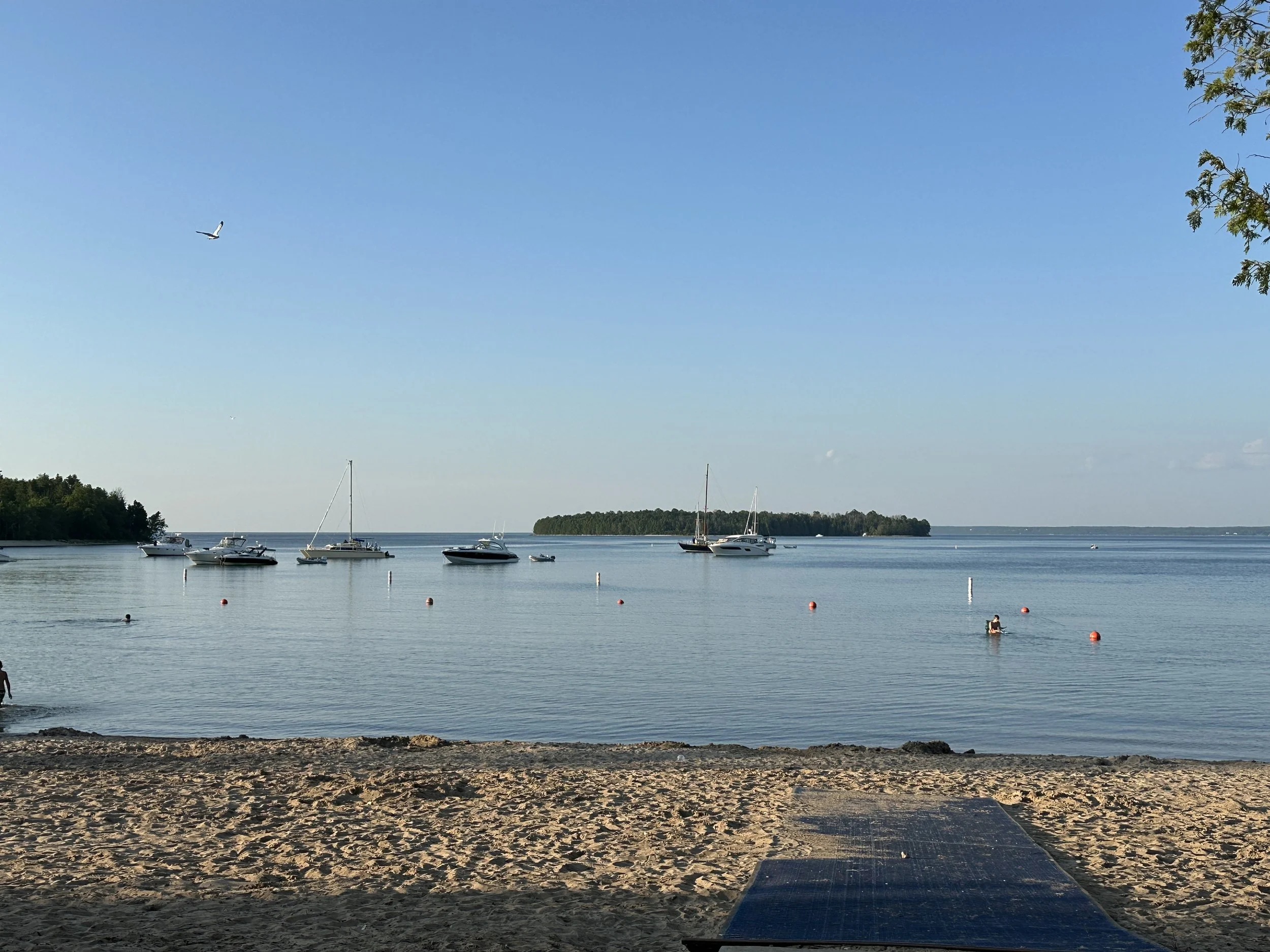 The anchorage has emptied a lot by evening