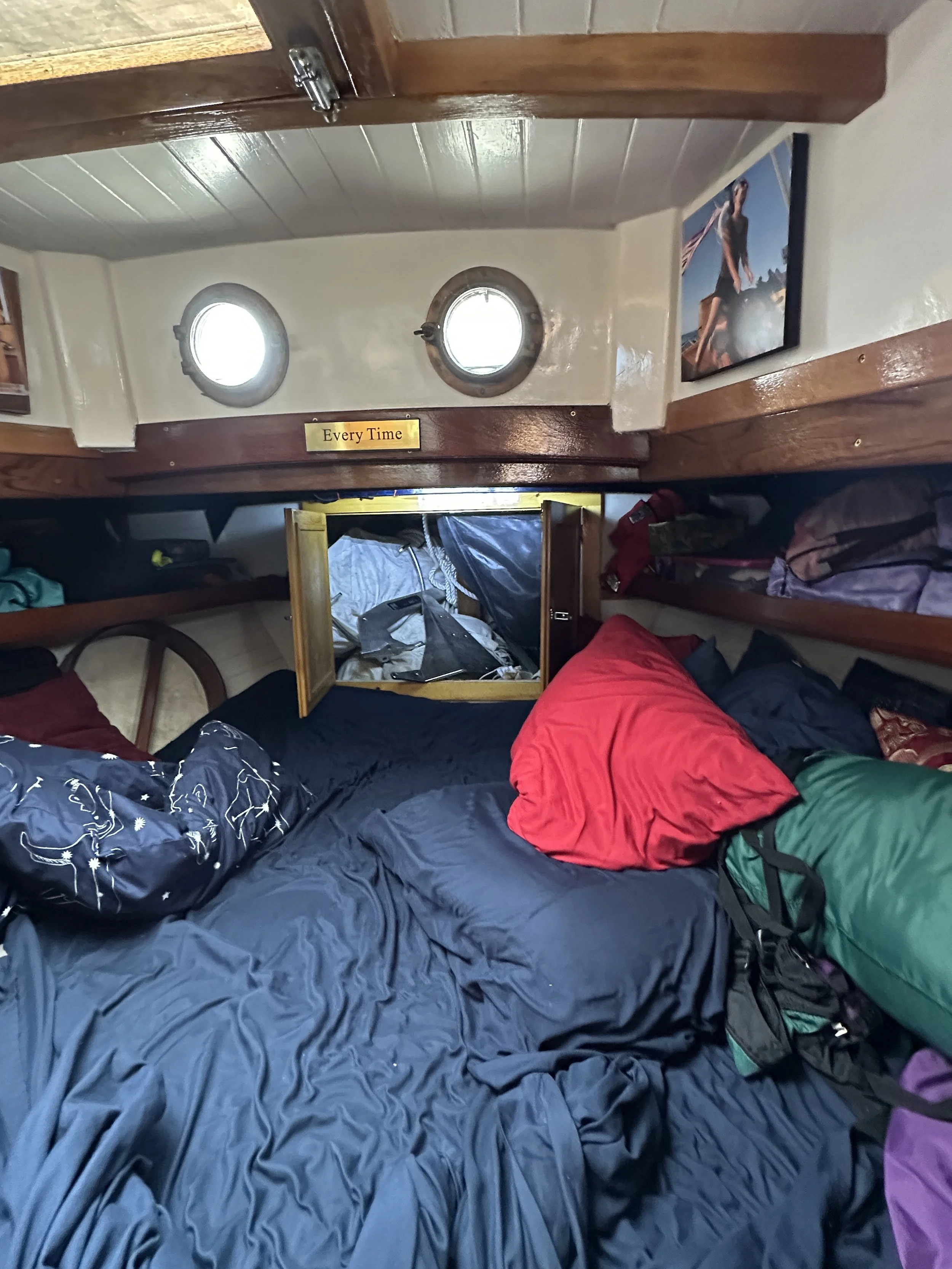 A view of our anchor locker