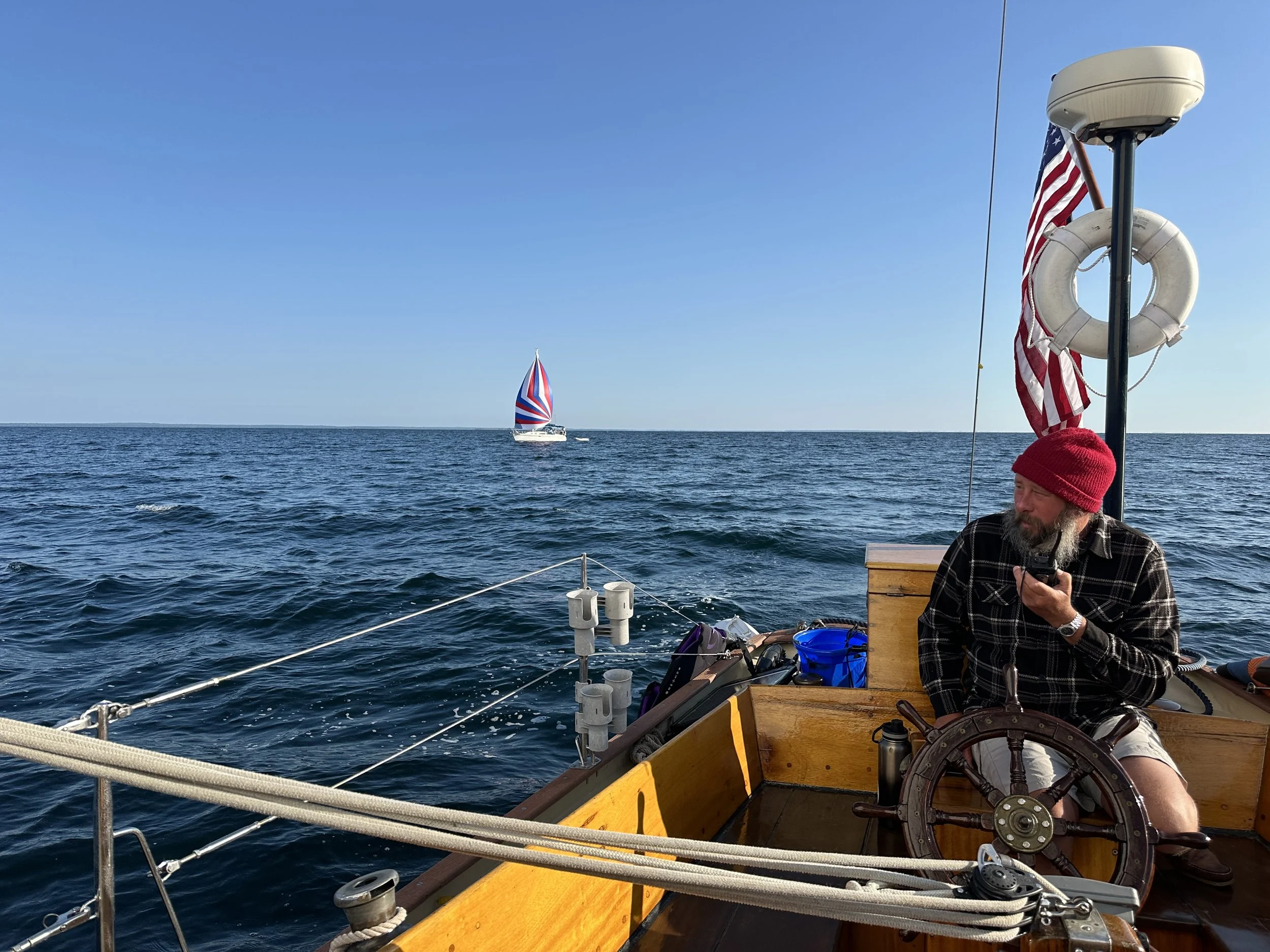 Belefonte flying their spinnaker