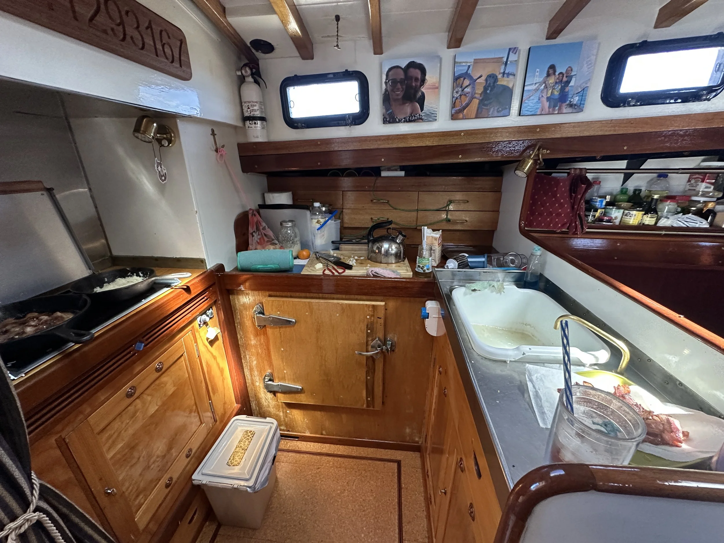 A picture of the galley as cook underway