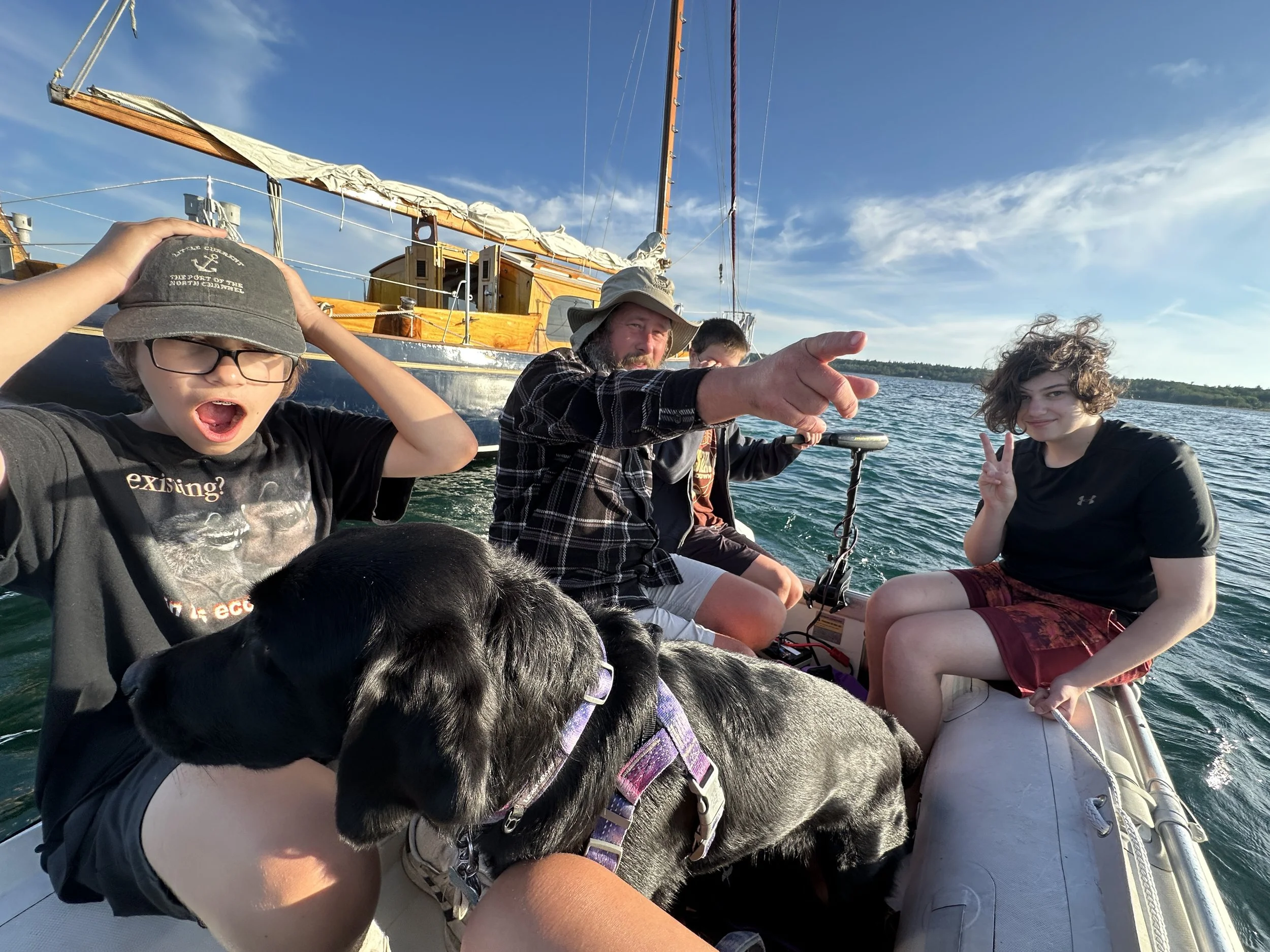 The hearty crew on an ice cream mission