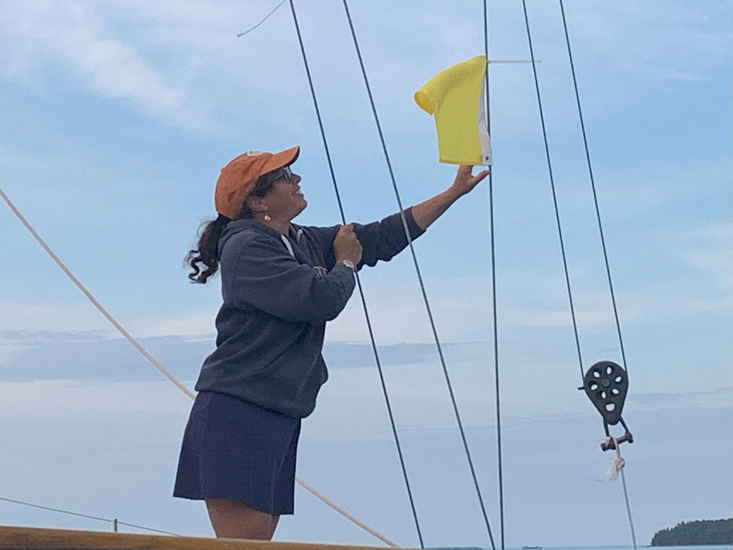 Hanging our quarantine flag
