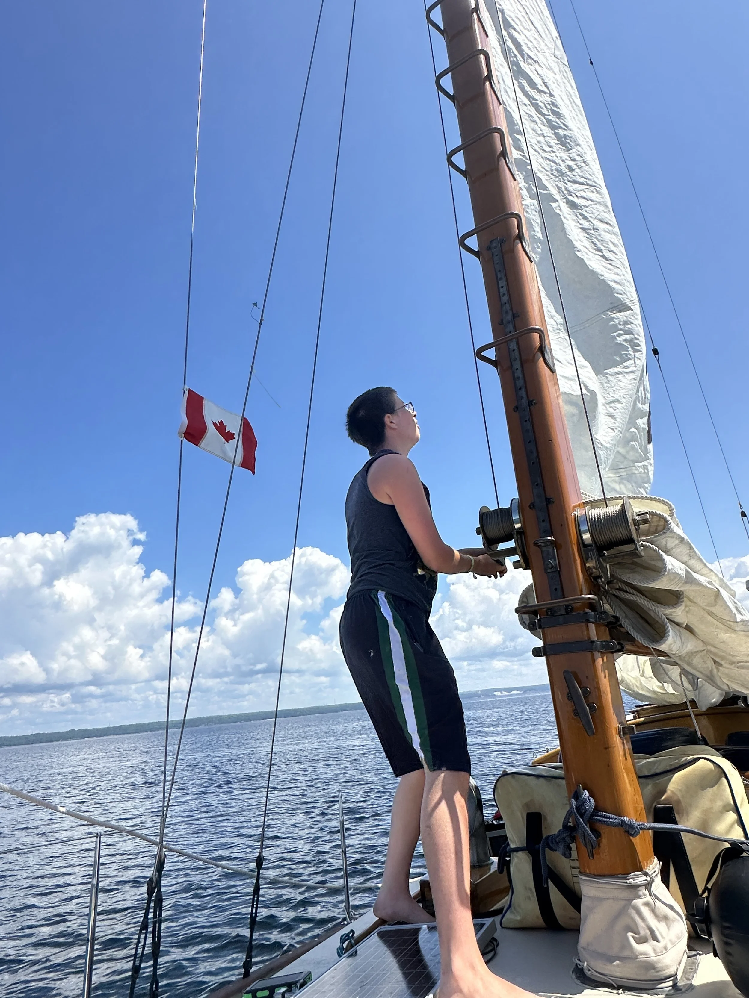 Cory lifting sails