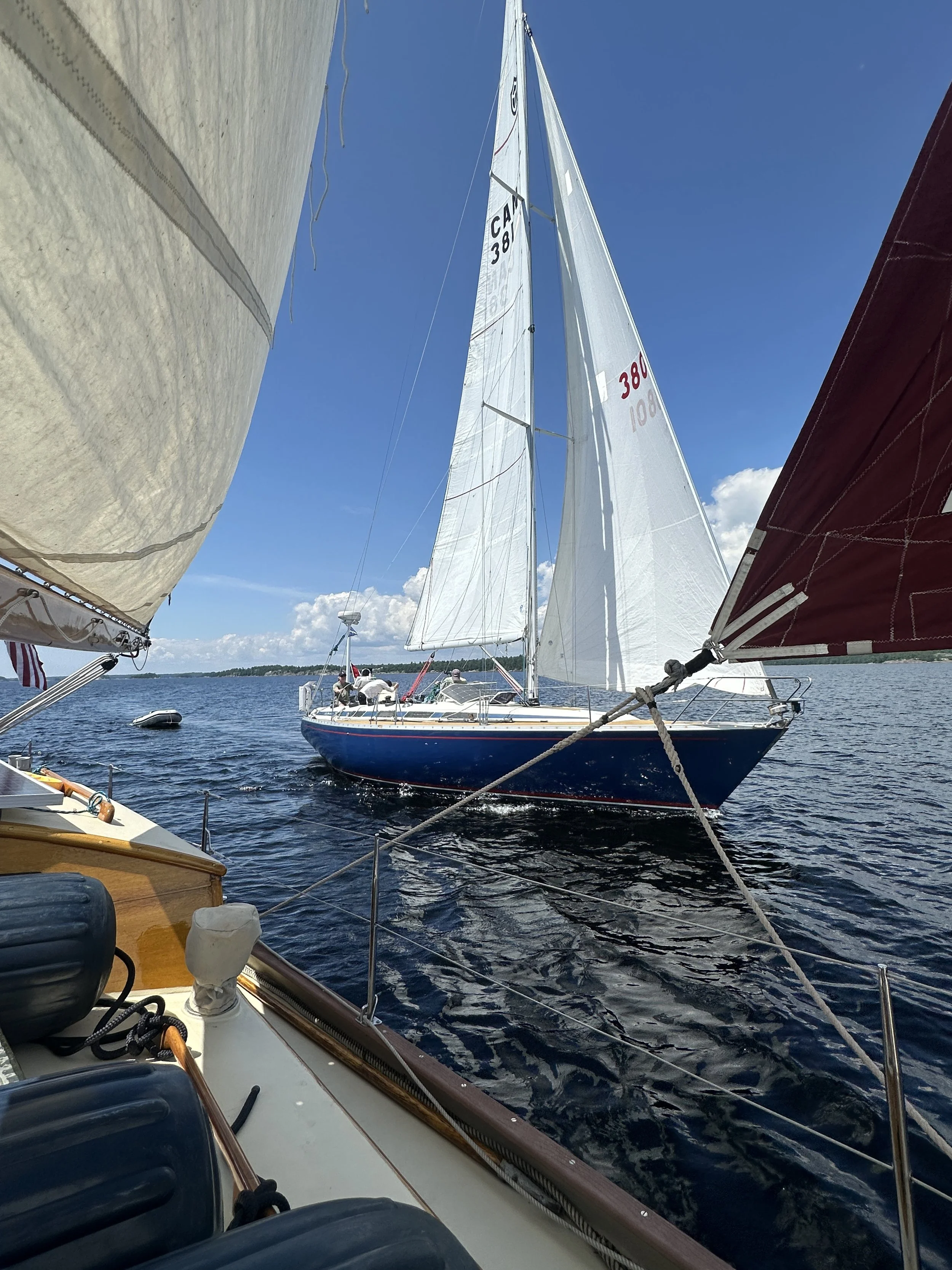 Enjoying sailing alongside SiSu