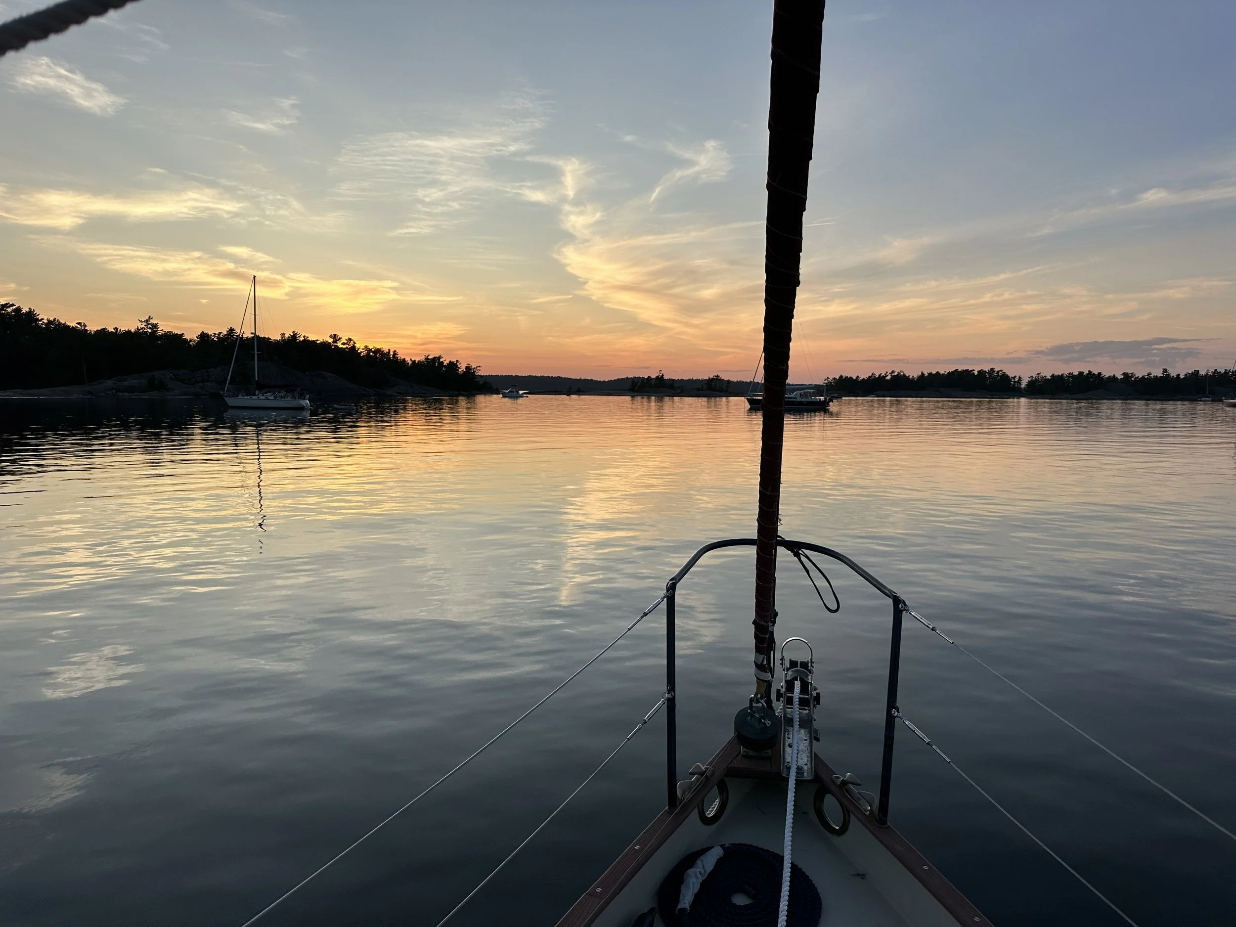 Coming into the Benjamins at sunset