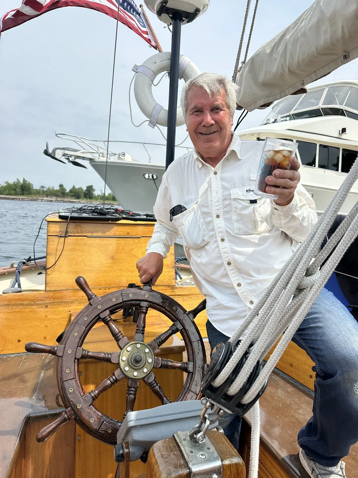 Mike got a tour of our boat