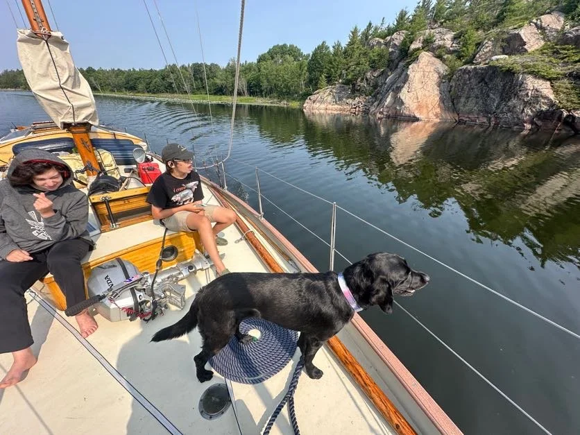 Kona enjoying Collins Inlet