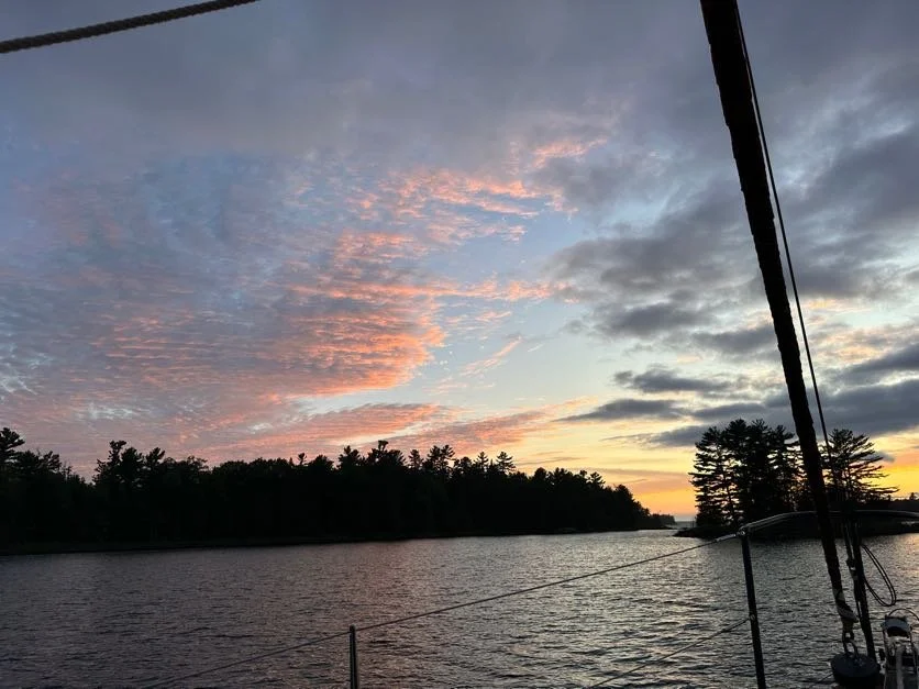 Beautiful pensive sunset