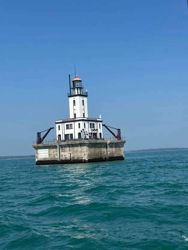 Passing the De Tour Lighthouse again