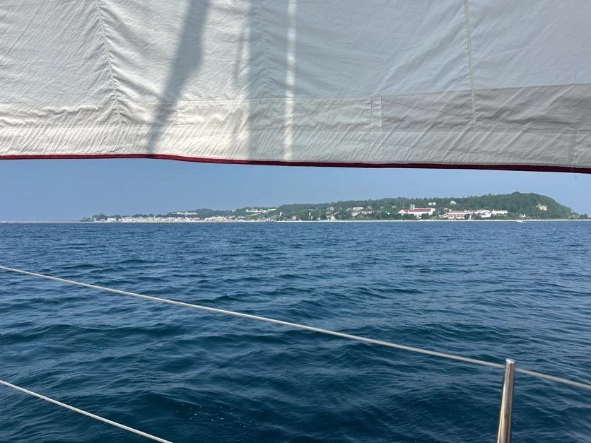Passing Mackinac Island