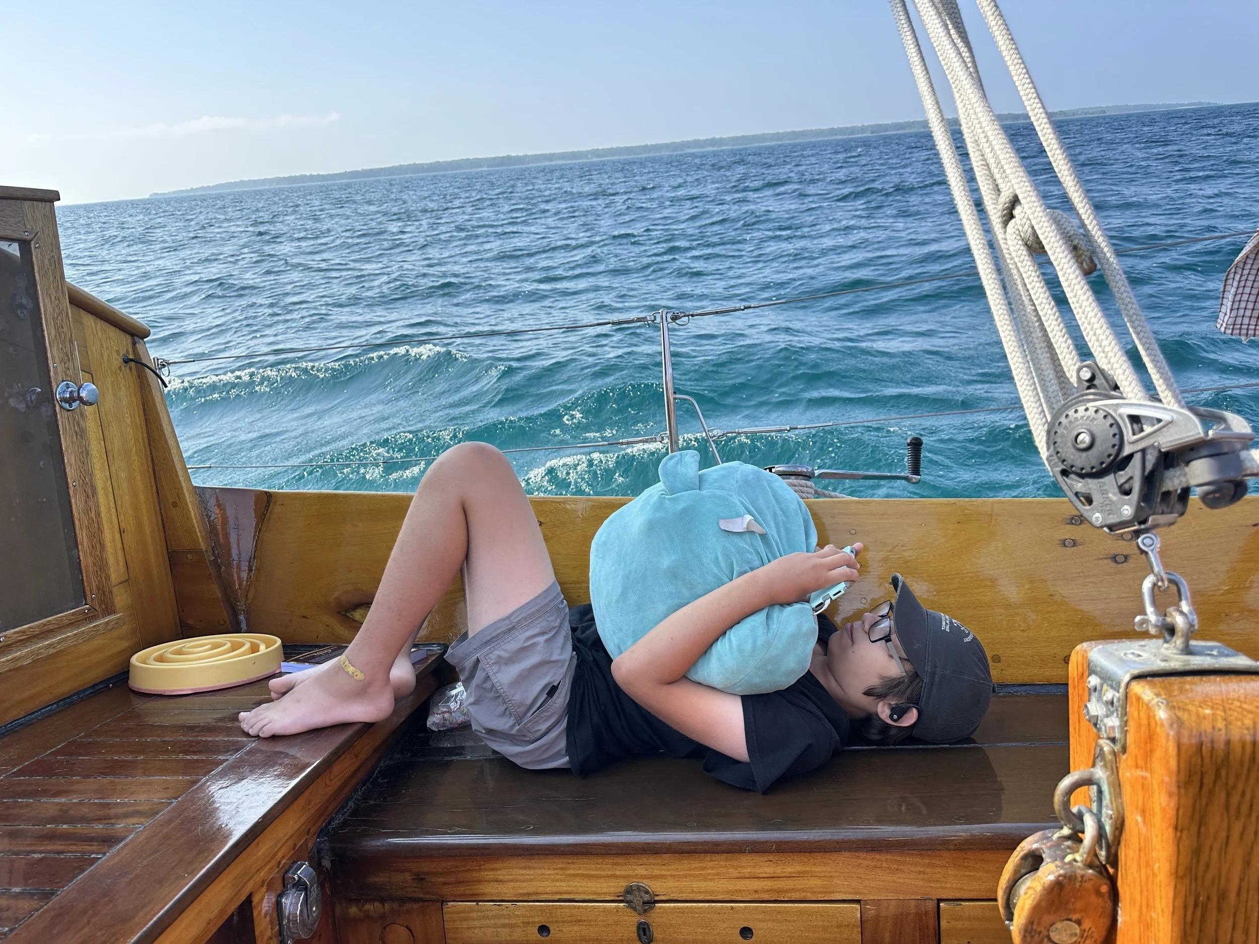 Bert chilling on deck