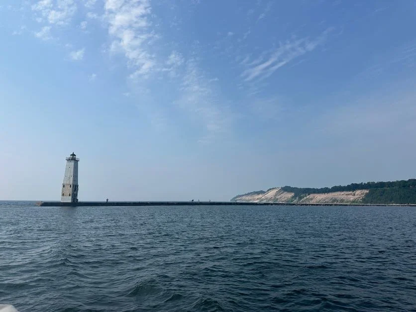 Coming into the breakwater in Frankfort