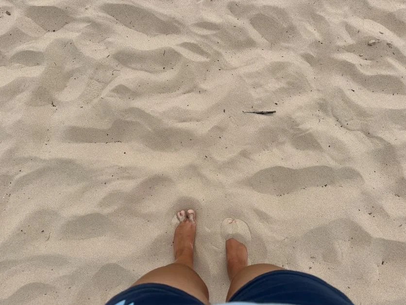 Finally! My feet in the sand 