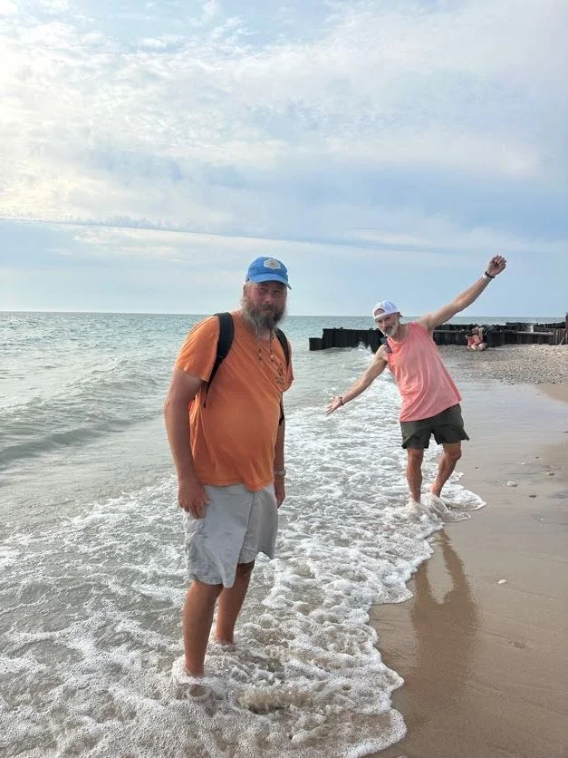 Brooks and Captain rock hunting
