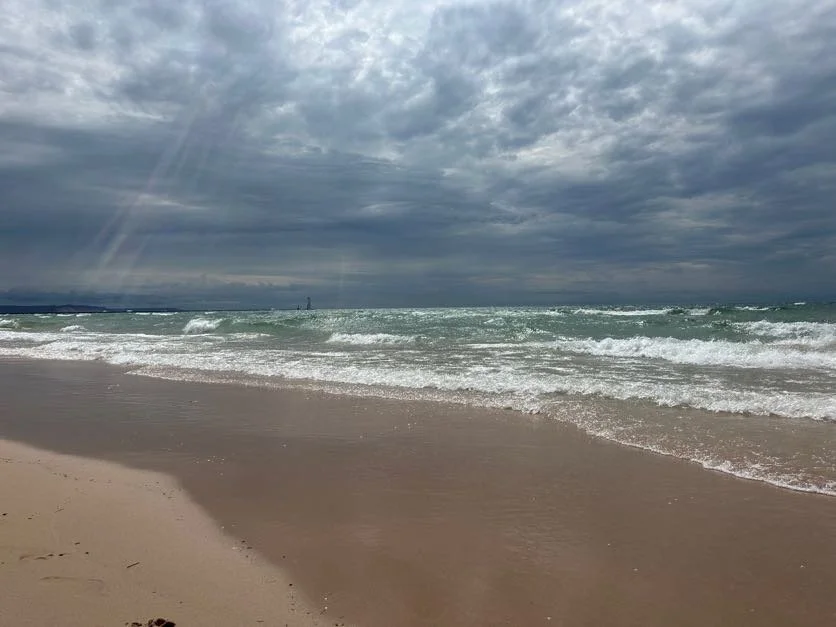 View of Frankfort beach this morning