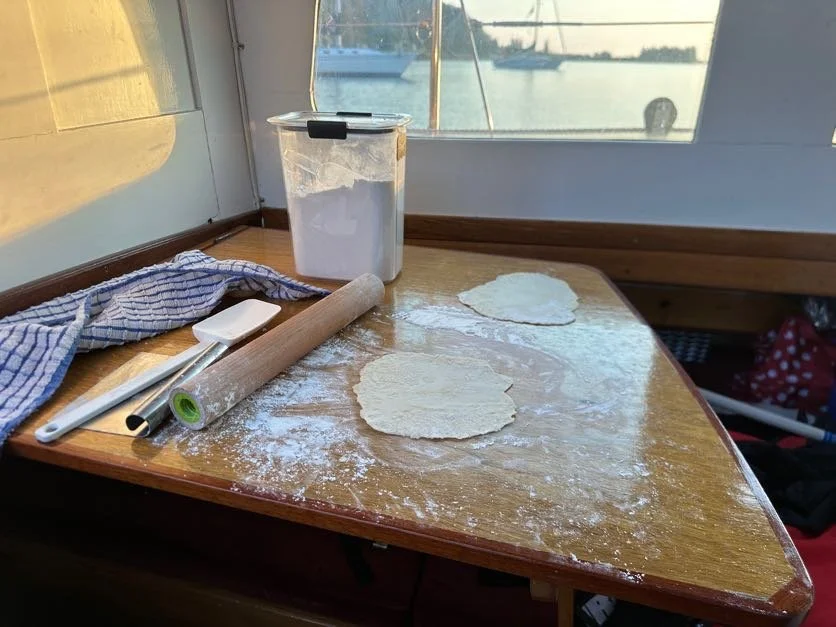 Making tortillas with a view