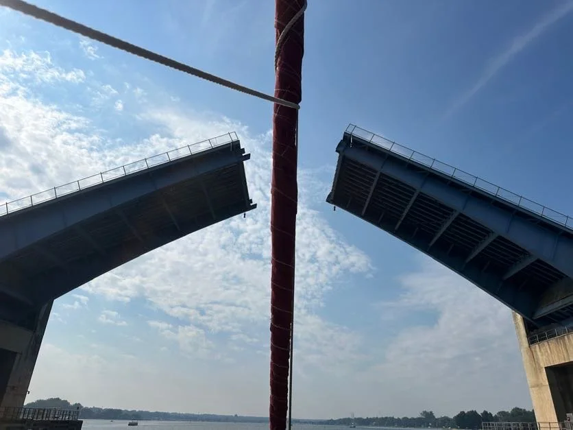 Coming up to 1st bridge