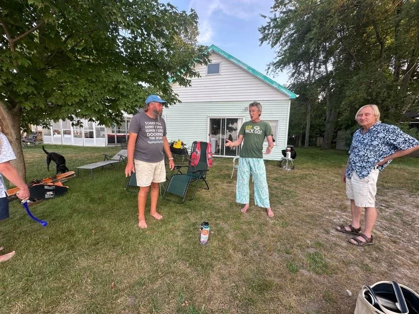 Captain, Uncle Brian and Kurtis hanging out