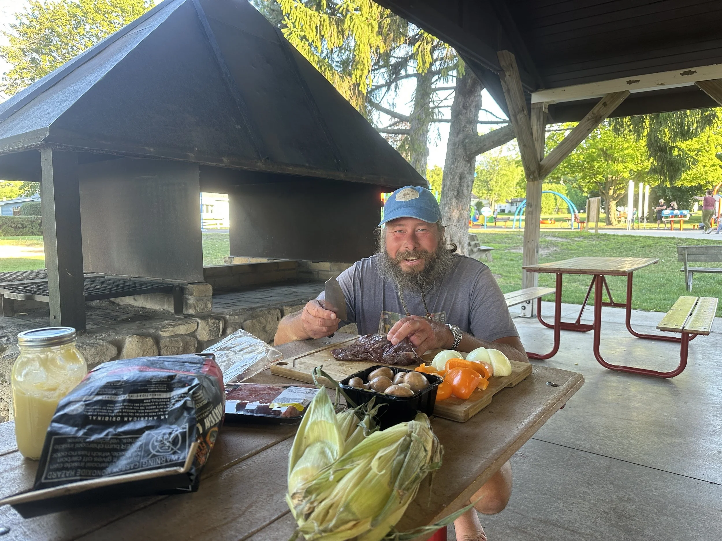 Captain preparing dinner
