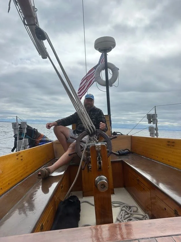Captain in his happy place