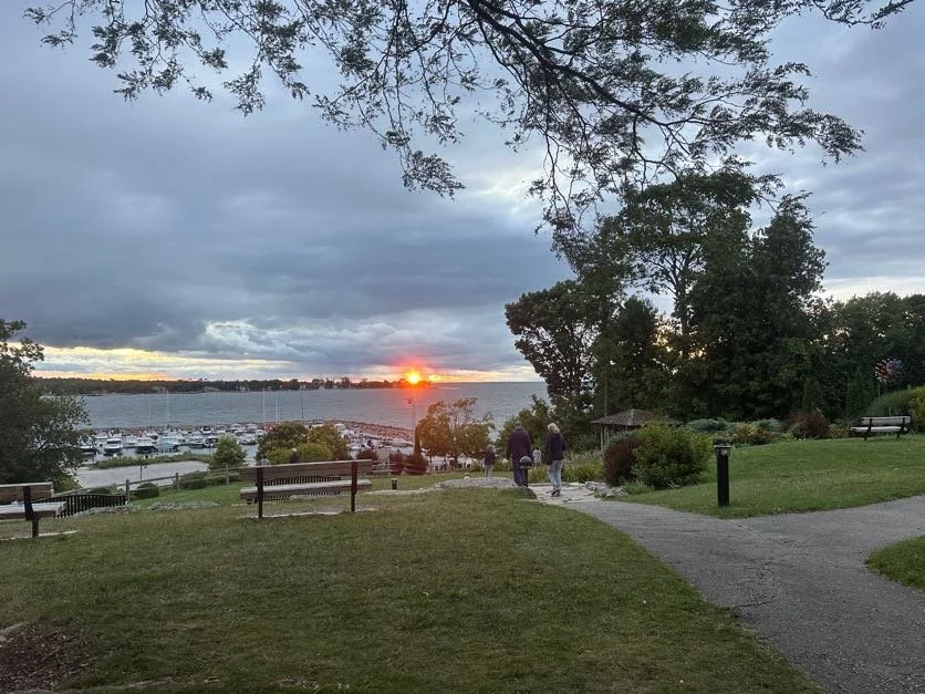 Sunset from the bluff in Egg Harbor