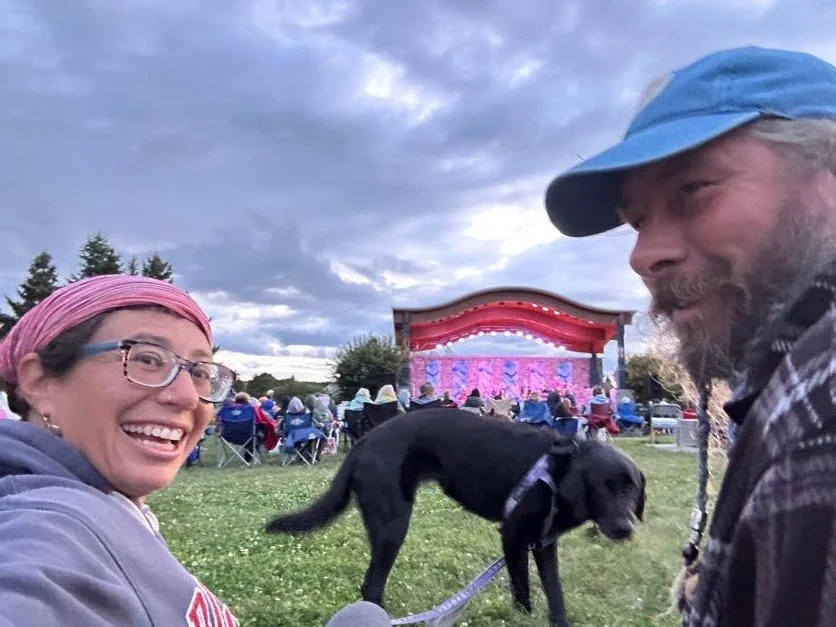 Enjoying our concert selfie