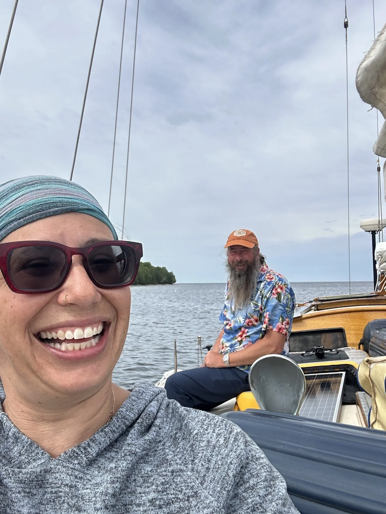 Laughing at Captains successful landing
