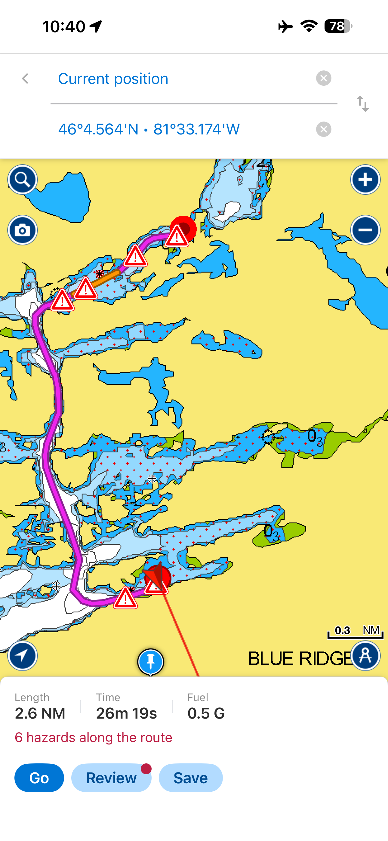 Our route