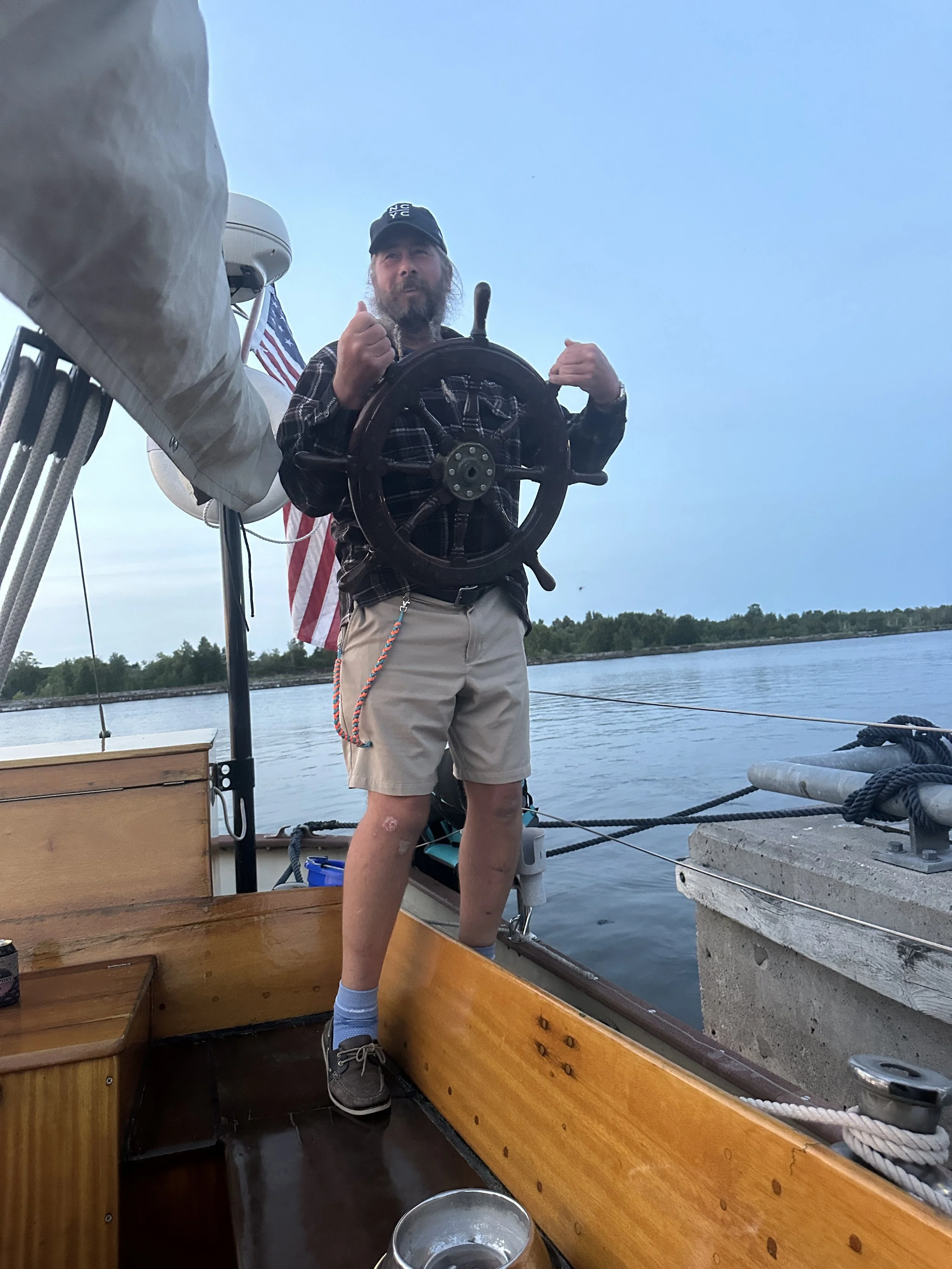 Captain telling his joke