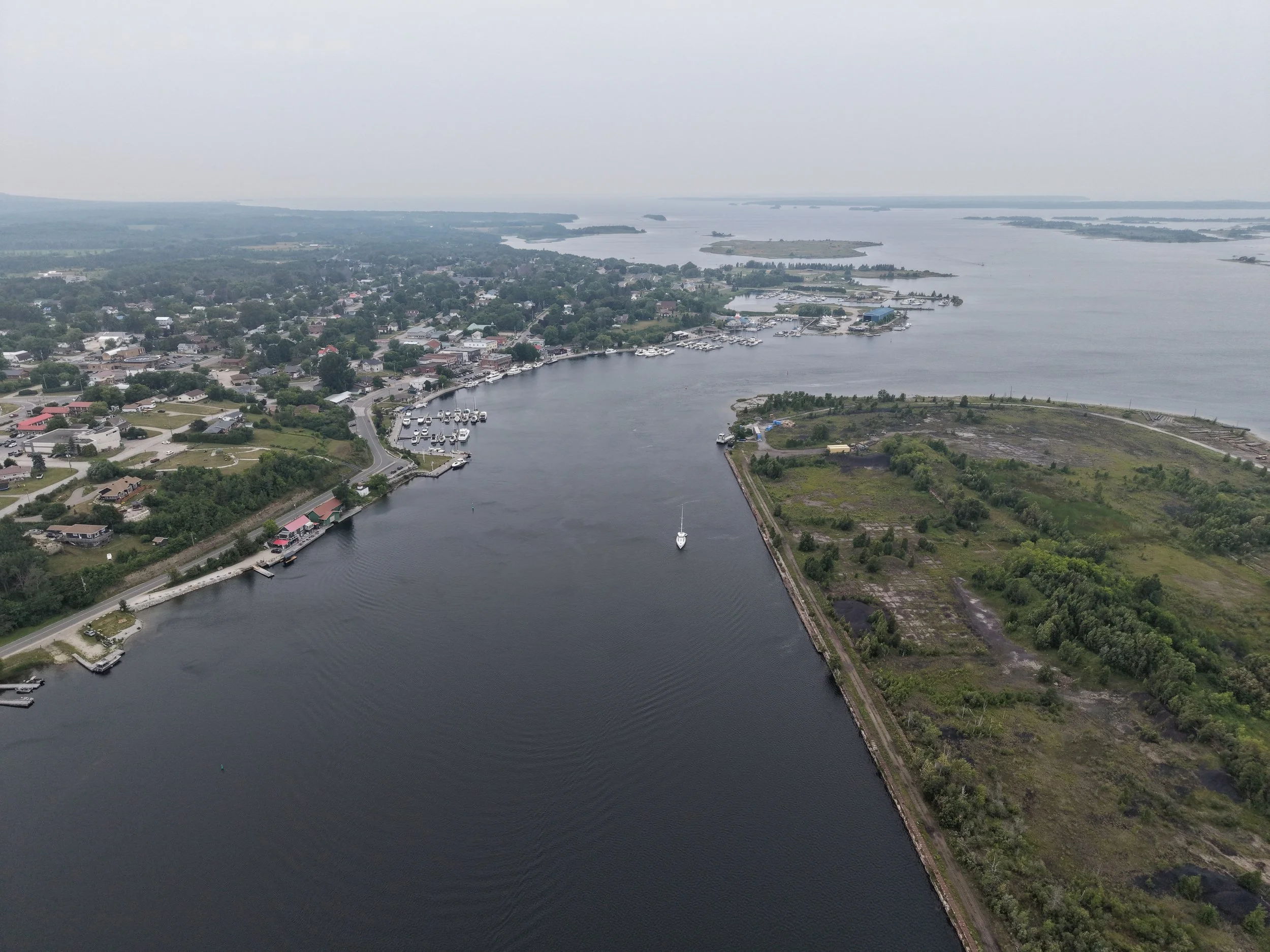 Drone pictures of Little Current