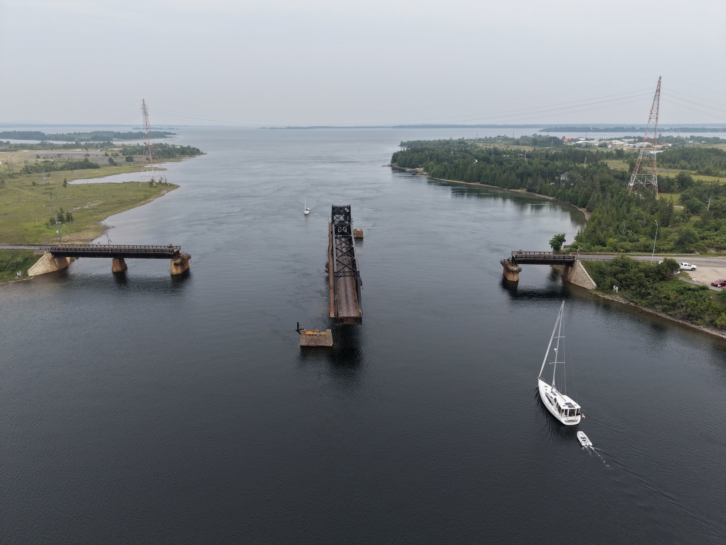 Drone pictures of Little Current