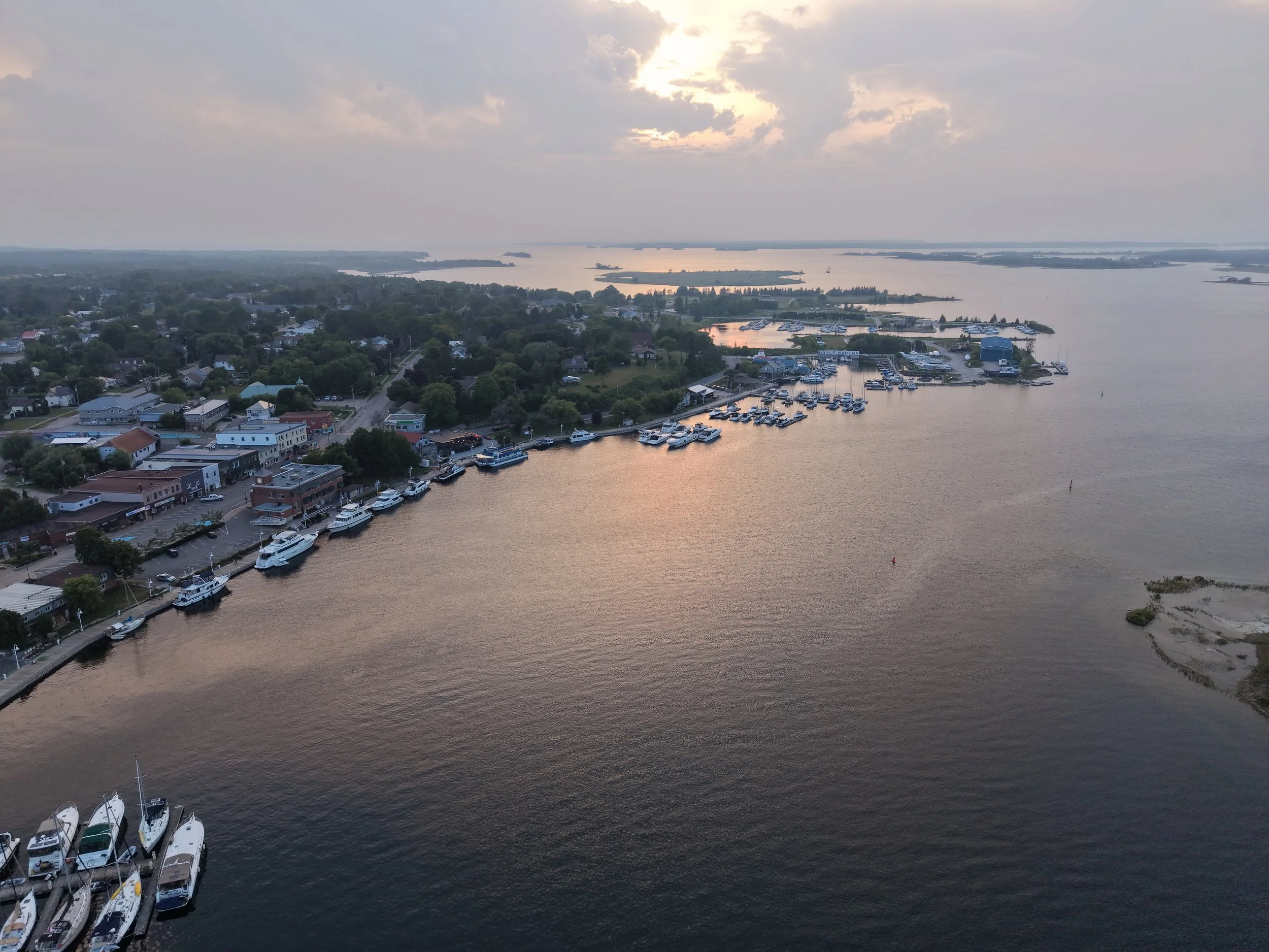 Drone pictures of Little Current