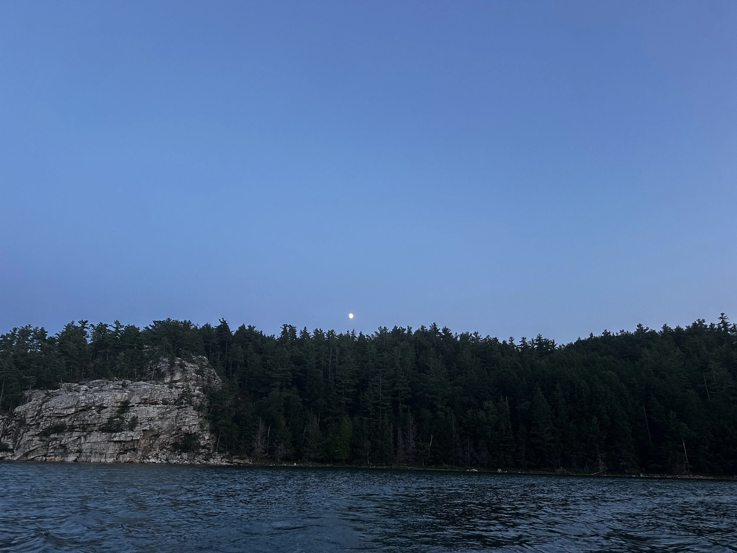 Moonset over Covered Portage