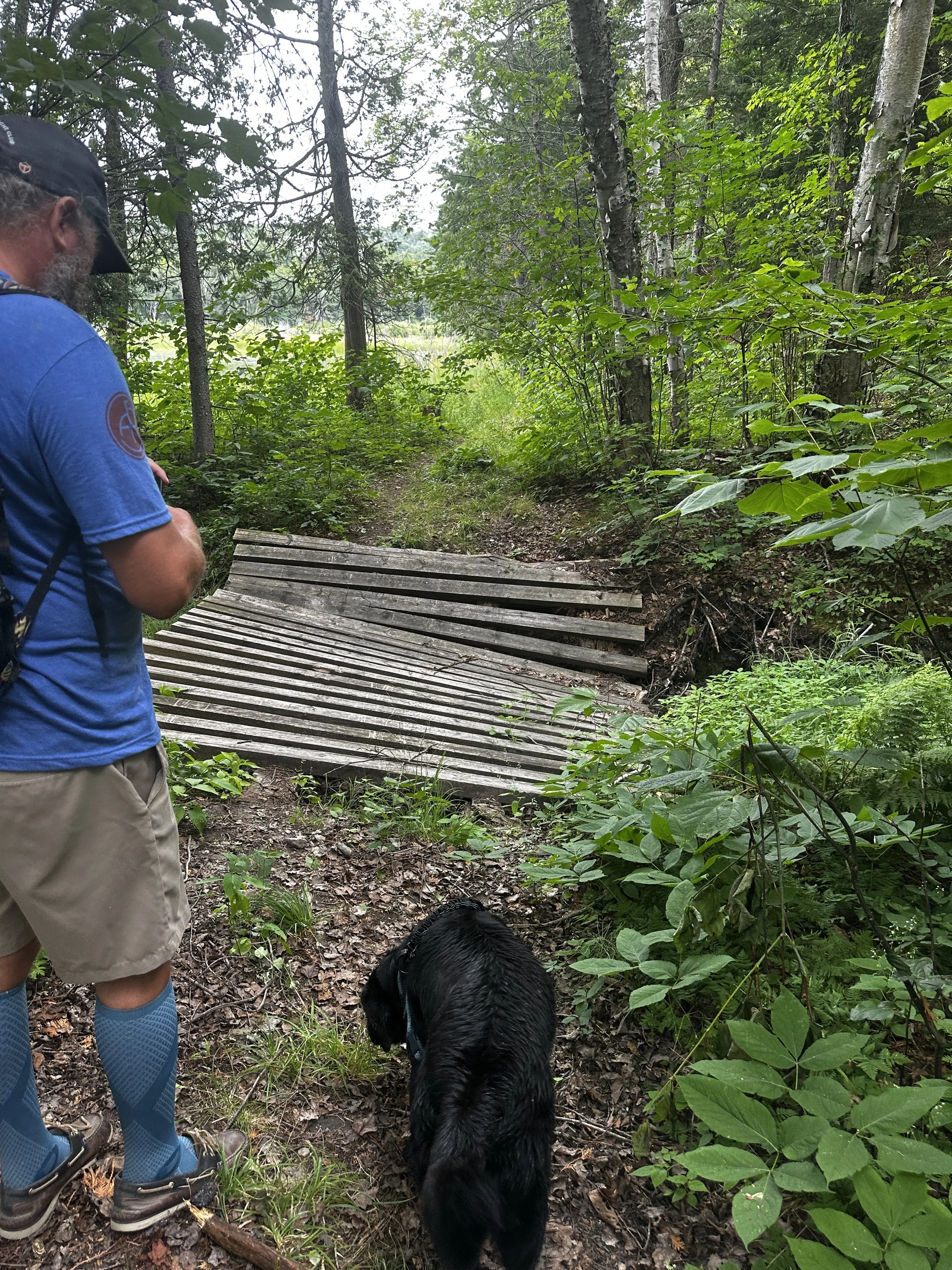 Sketchy part of trail