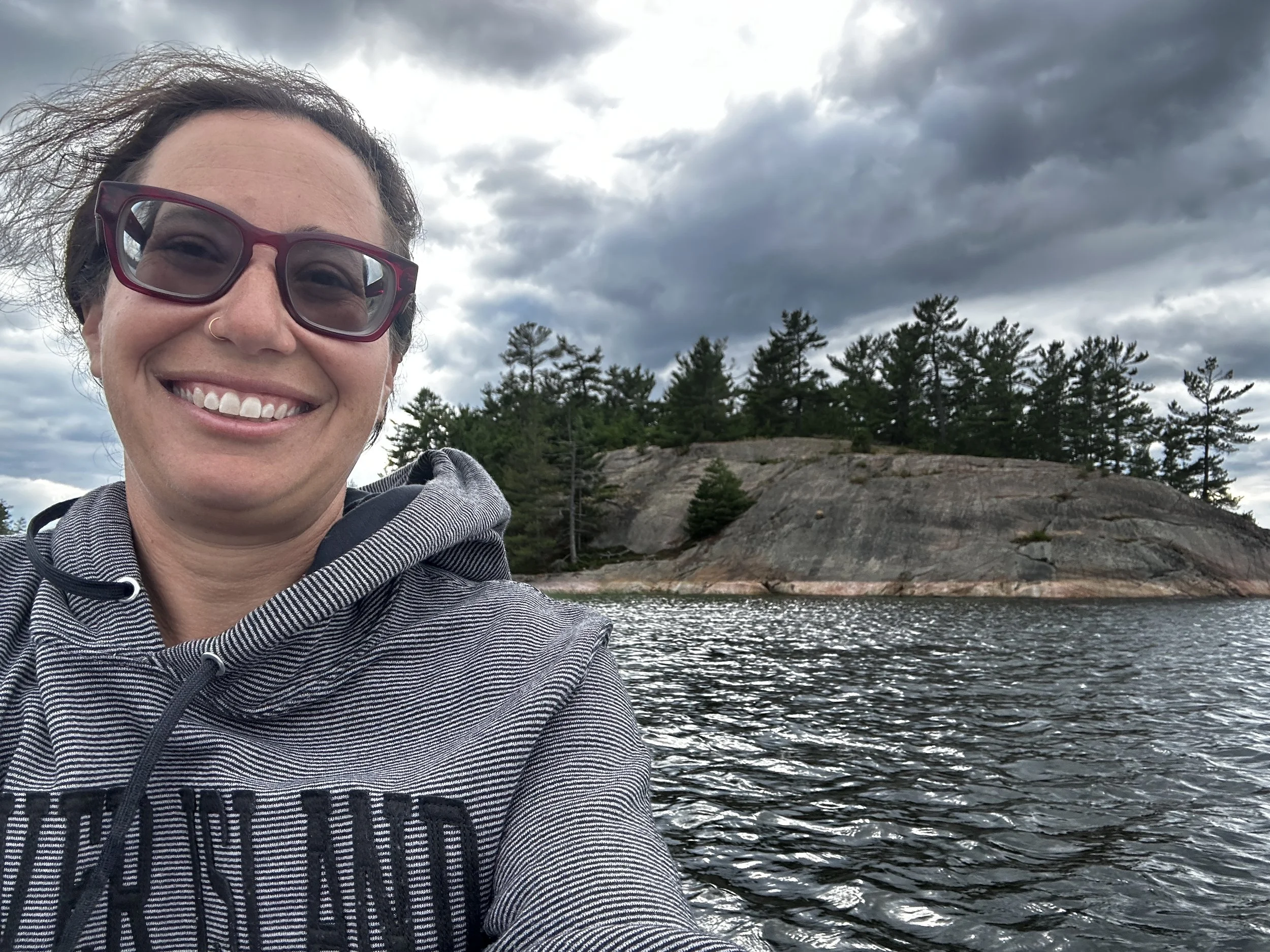 Dinghy ride selfie