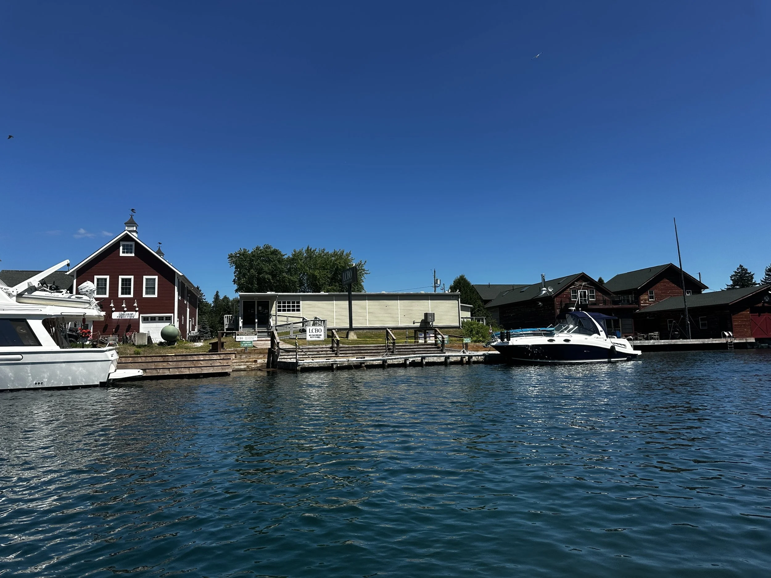 Liquor store with dinghy parking