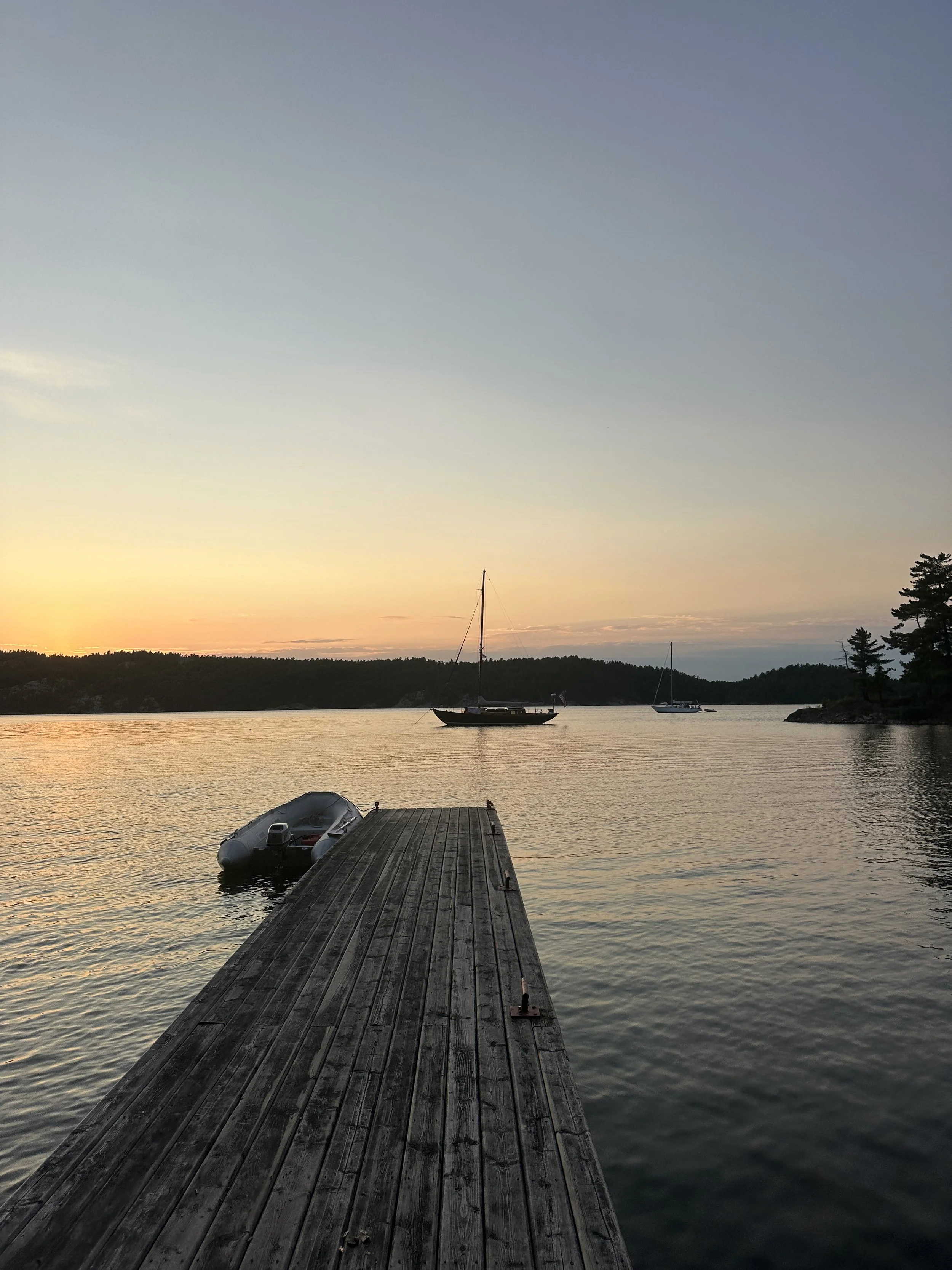 Sunset from land