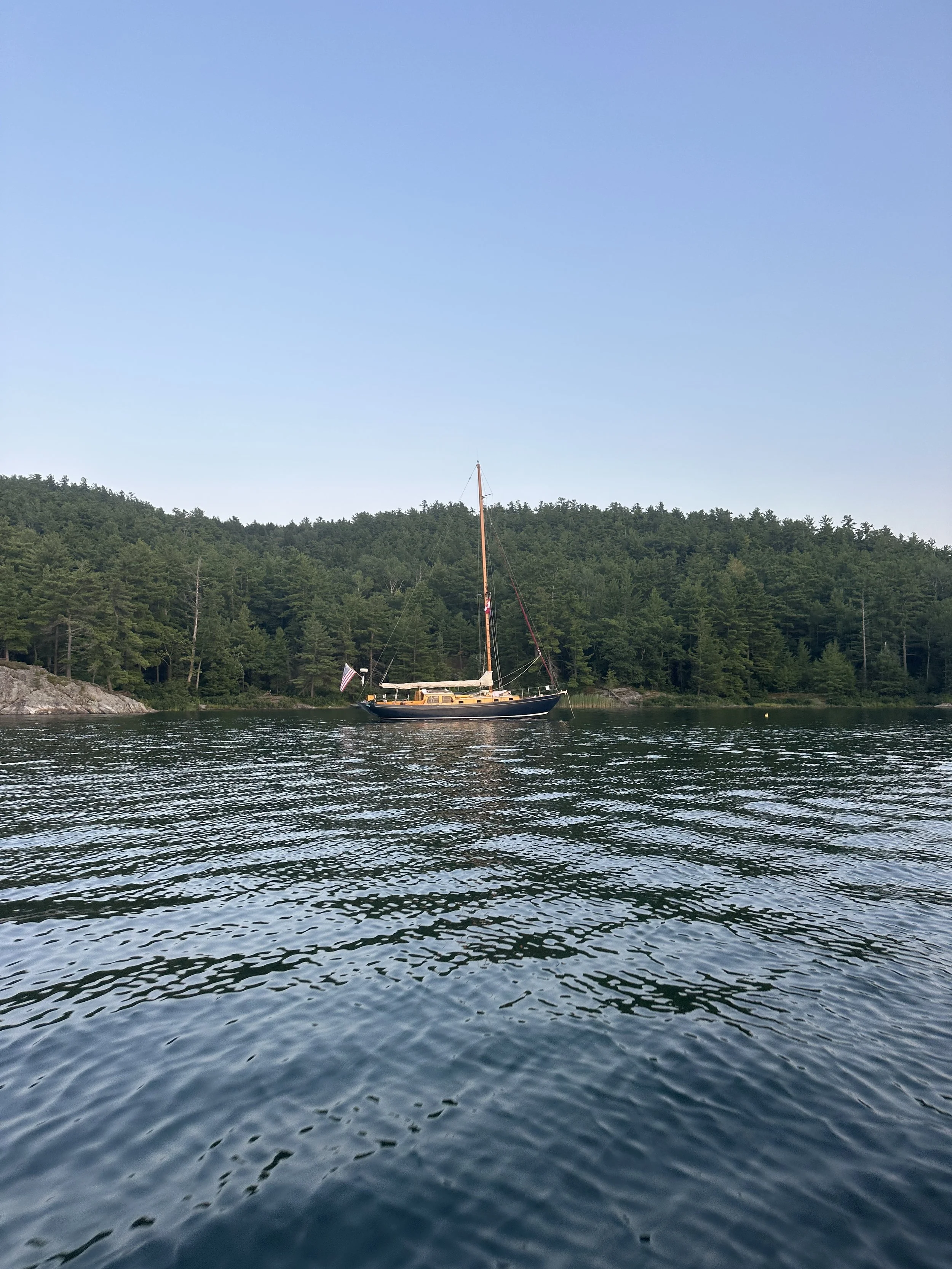 Ciara in her new anchorage