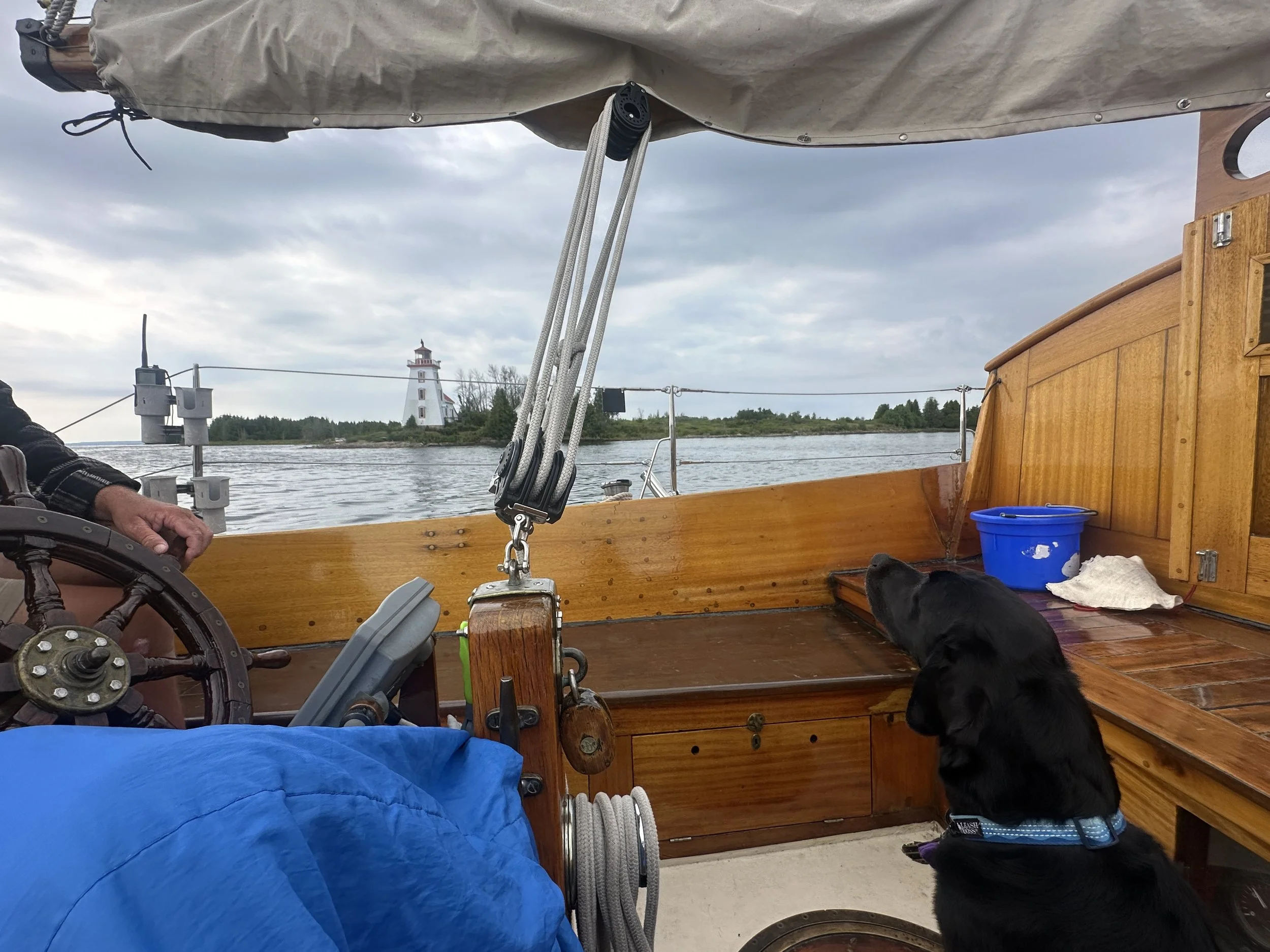 Passing the Strawberry lighthouse for the last time